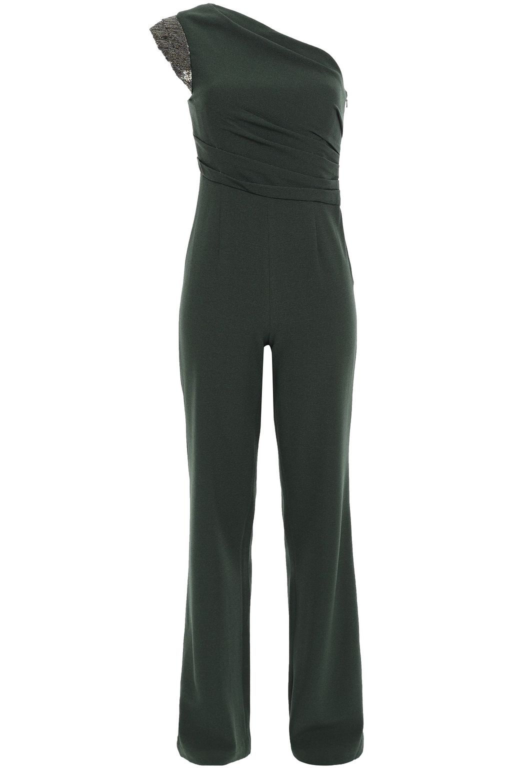 sequin one shoulder jumpsuit