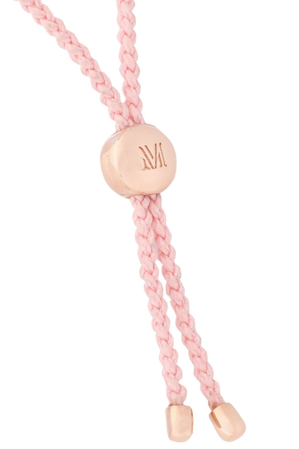 MONICA VINADER Havana Mini 18-karat rose gold vermeil and braided cord bracelet