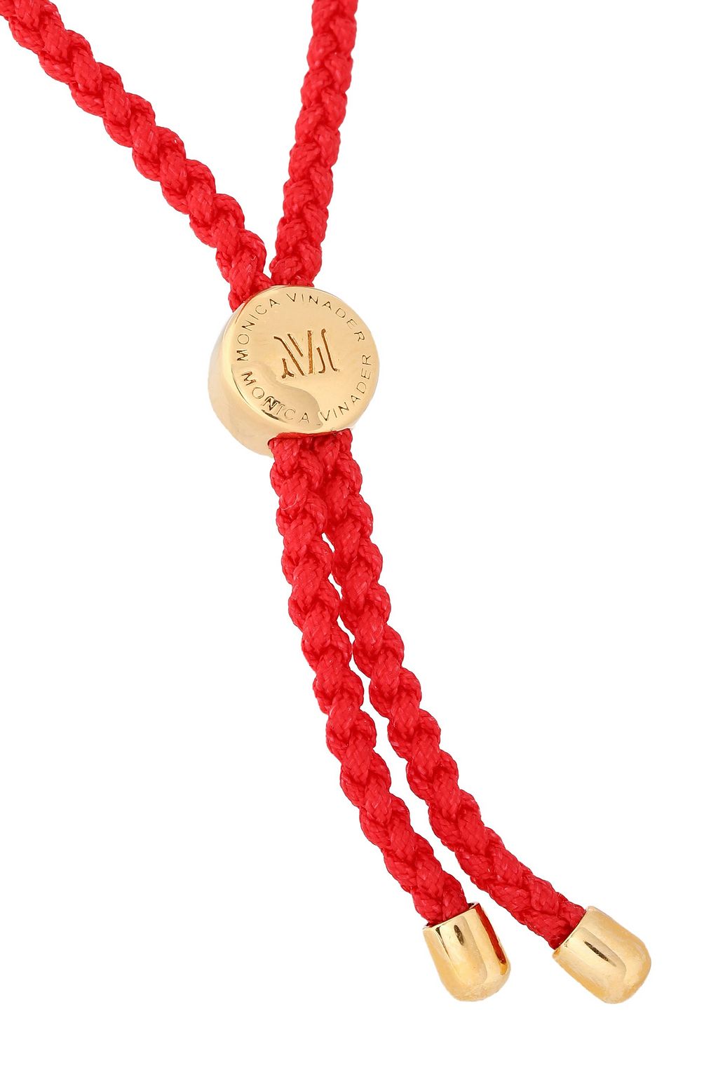 MONICA VINADER Havana 18-karat gold vermeil and braided cord bracelet