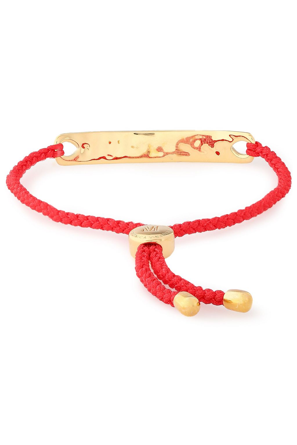 MONICA VINADER Havana 18-karat gold vermeil and braided cord bracelet
