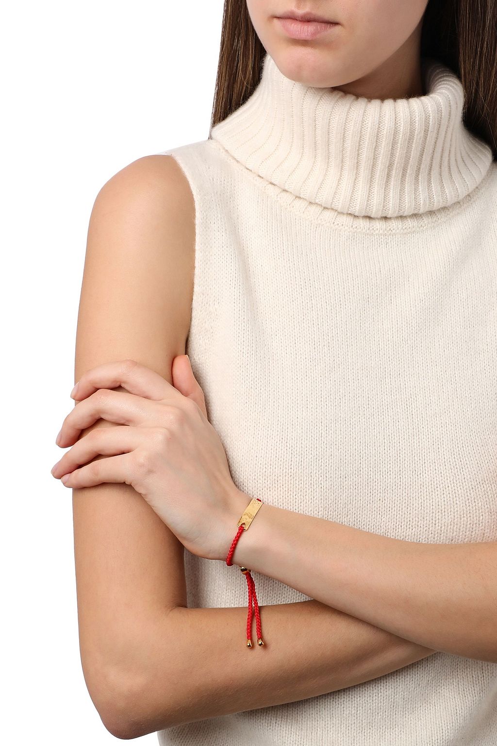 MONICA VINADER Havana 18-karat gold vermeil and braided cord bracelet