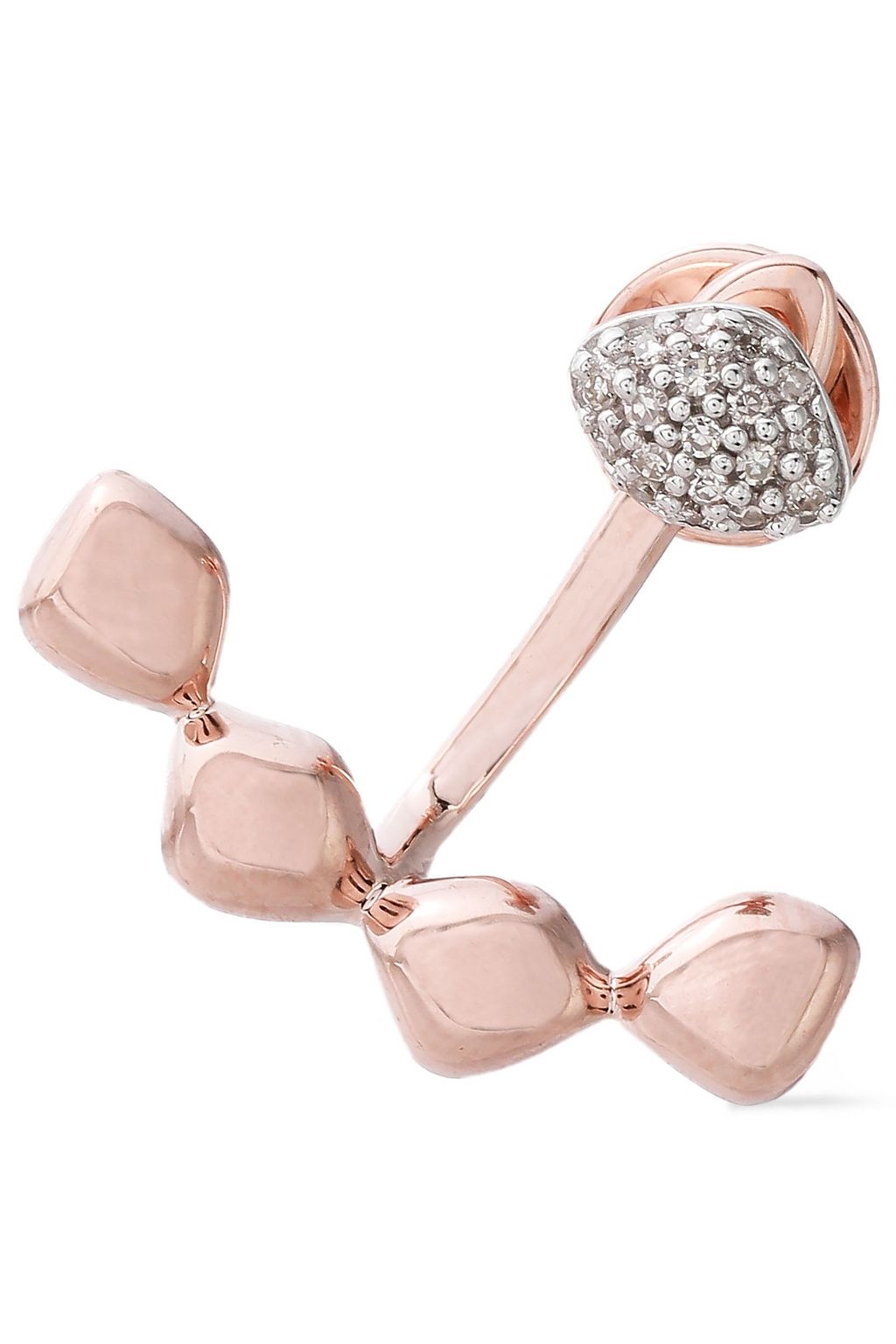 MONICA VINADER 18-karat rose vermeil diamond earrings