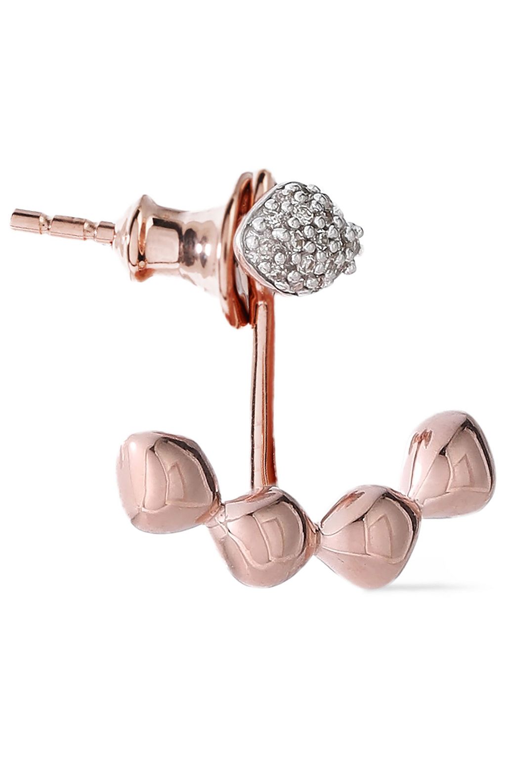 MONICA VINADER 18-karat rose vermeil diamond earrings