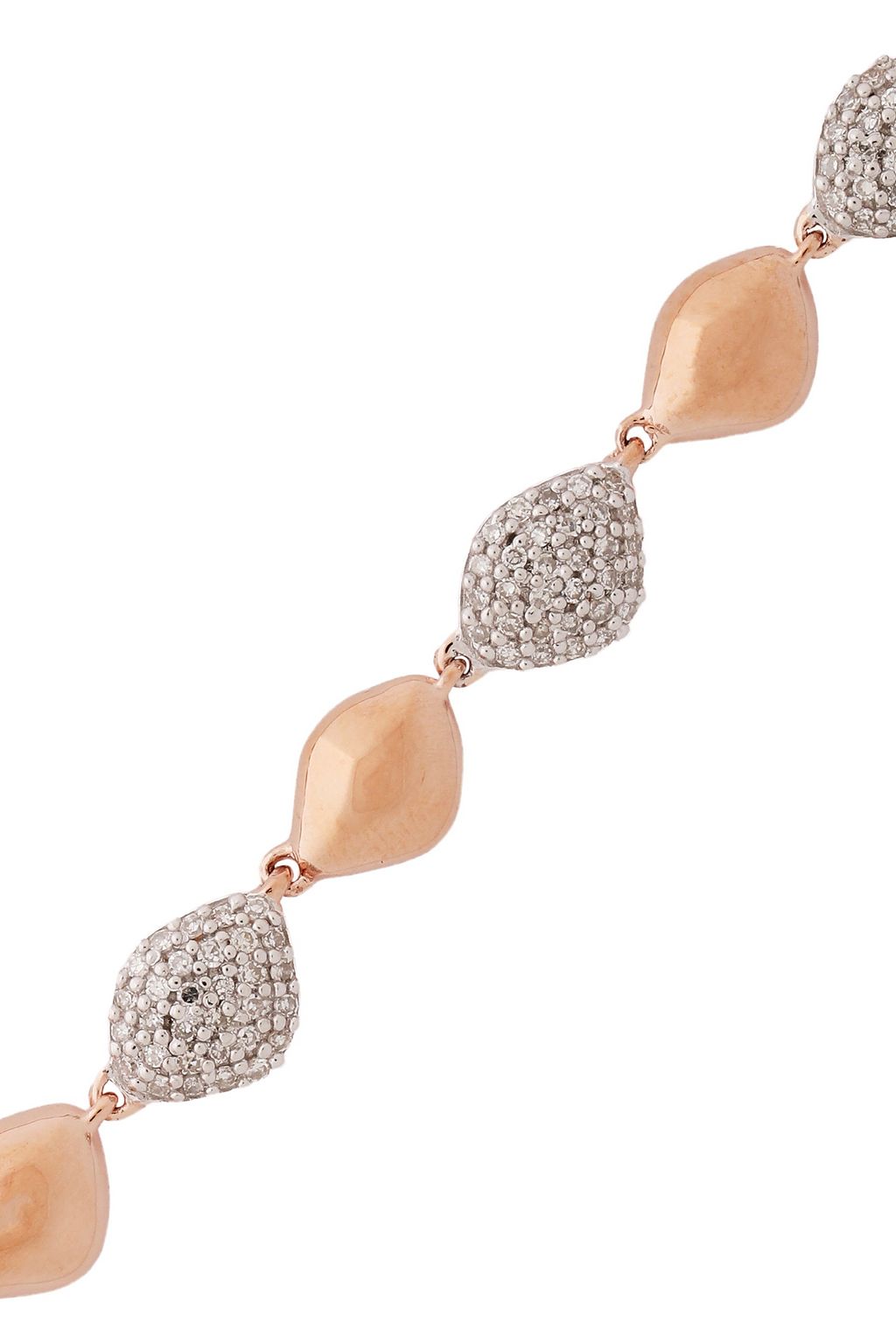 MONICA VINADER Nura 18-karat rose gold vermeil diamond necklace
