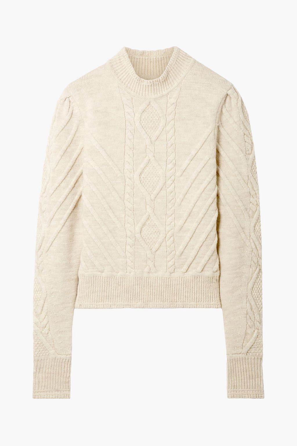 Bemyndige magi Hverdage Ecru Brantley cable-knit wool-blend sweater | Sale up to 70% off | THE  OUTNET | ISABEL MARANT | THE OUTNET