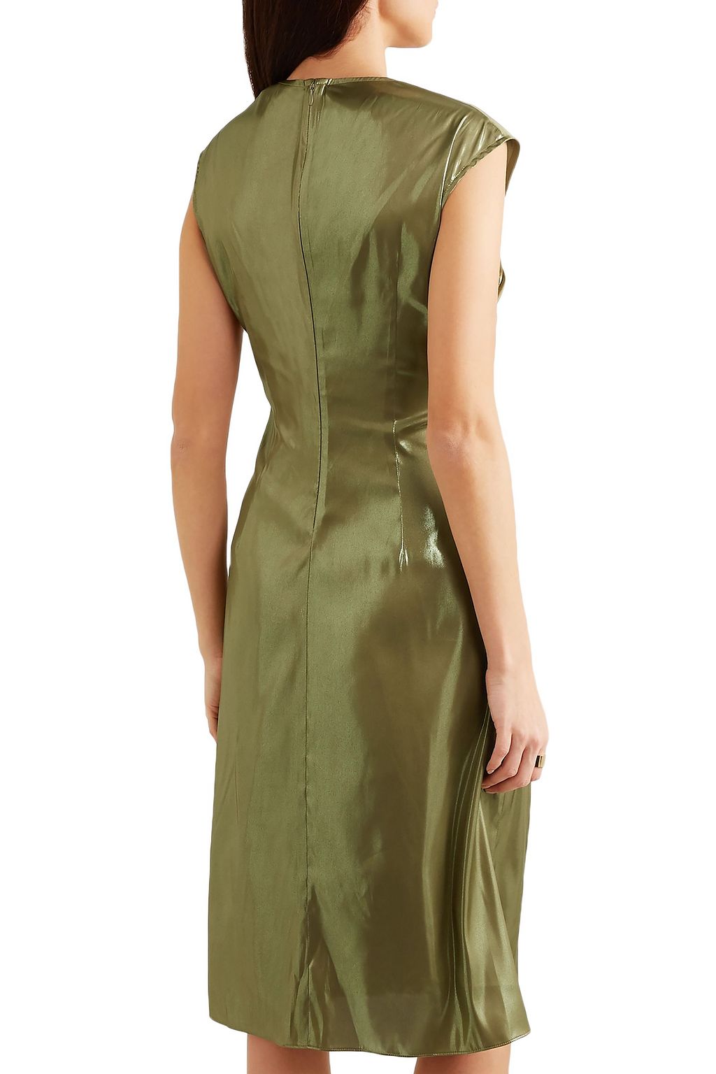 SIES MARJAN Edie ruched lamé dress