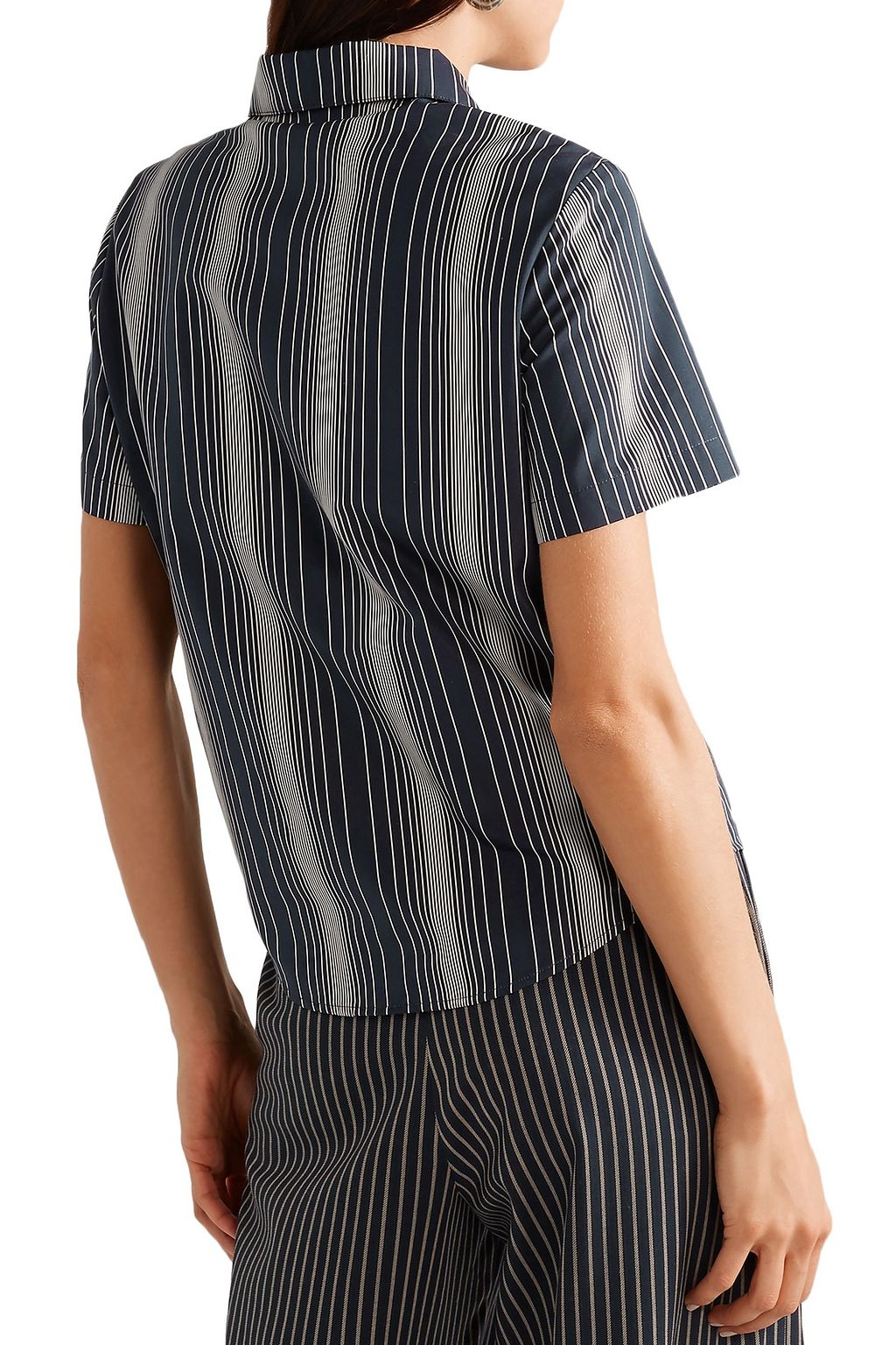 SIES MARJAN Nico striped cotton-poplin shirt
