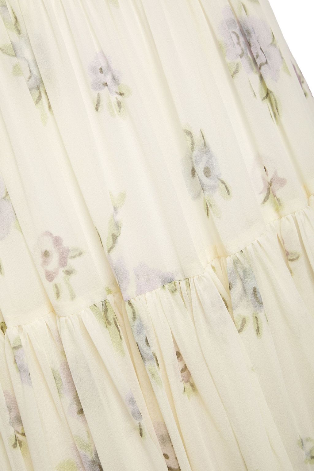 JOSEPH Draped floral-print silk-georgette midi dress