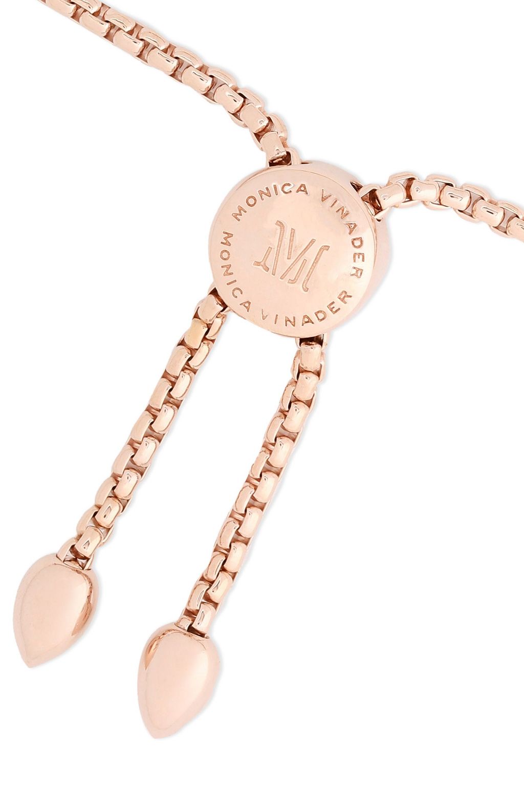 MONICA VINADER Fiji Button 18-karat rose gold vermeil diamond bracelet