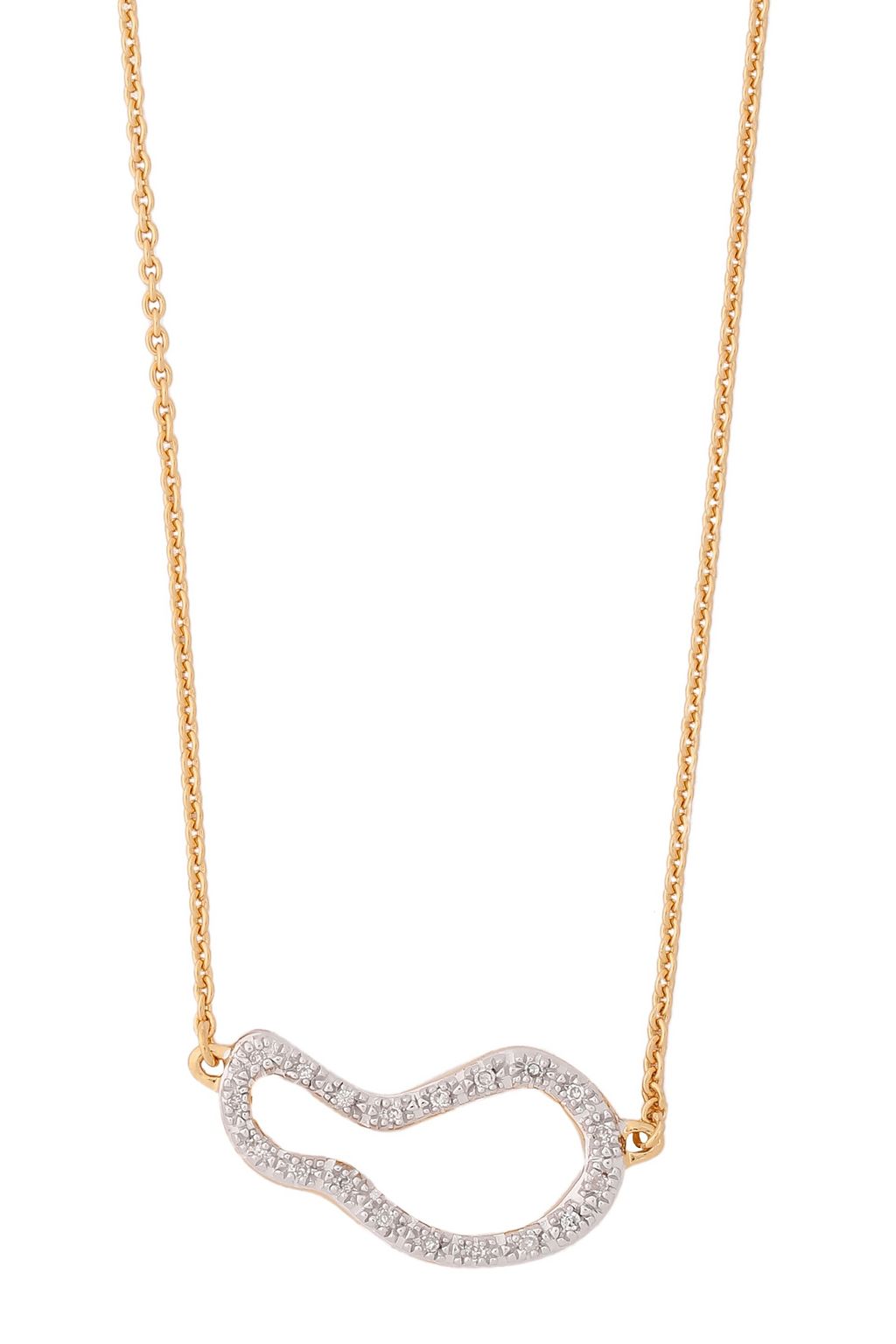 MONICA VINADER 18-karat gold vermeil diamond necklace