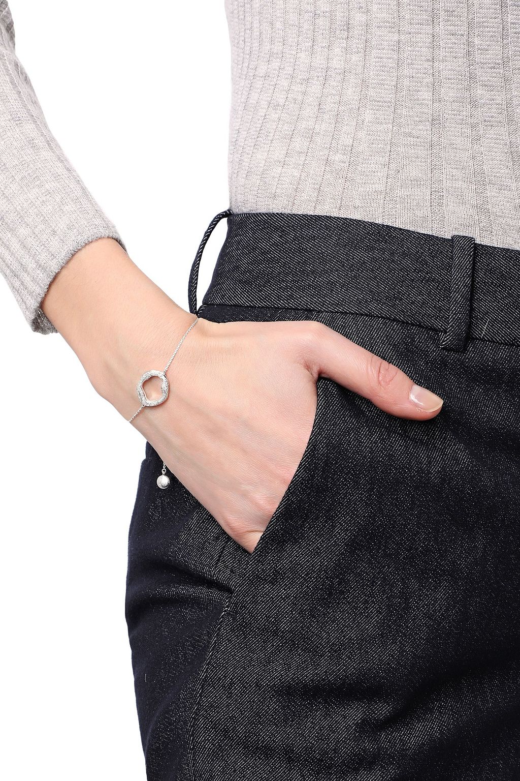 MONICA VINADER Riva sterling silver diamond bracelet