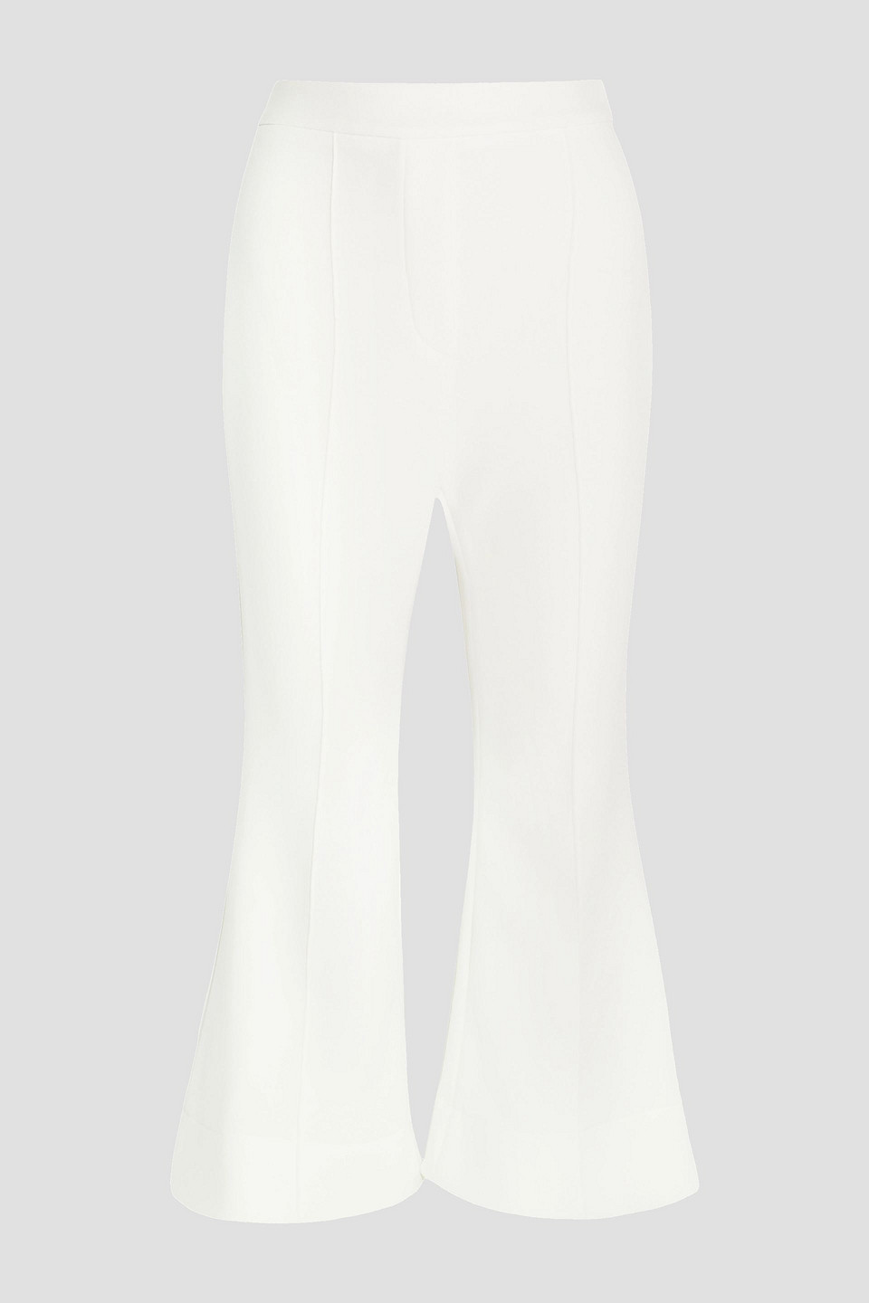 Halston Cropped crepe flared pants