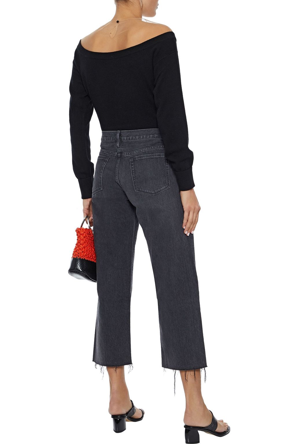 SIMON MILLER Cropped mid-rise wide-leg jeans