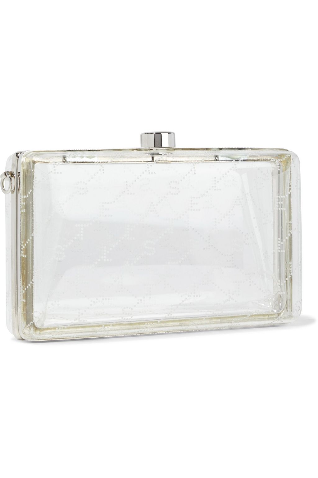 STELLA MCCARTNEY Logo-print acrylic box clutch
