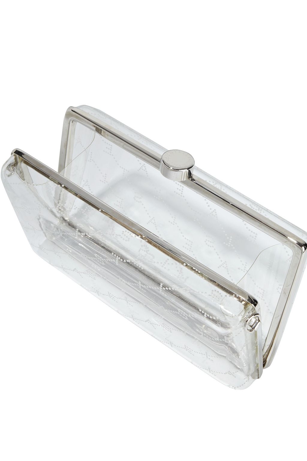 STELLA MCCARTNEY Logo-print acrylic box clutch