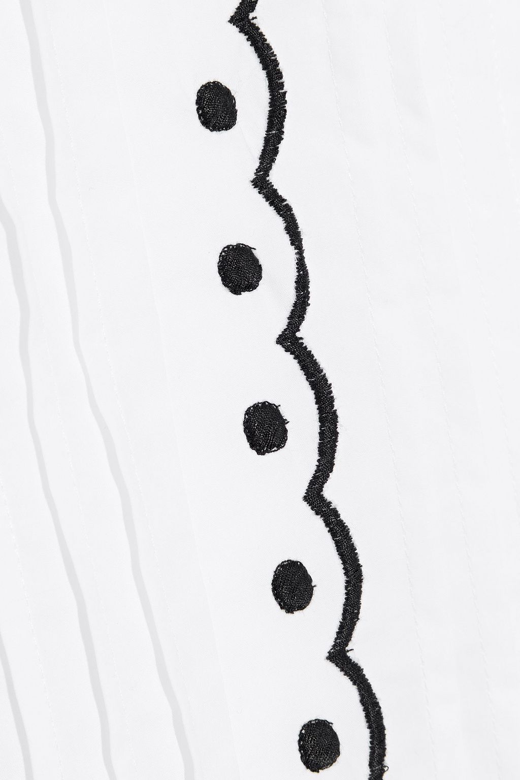 SEE BY CHLOÉ Pintucked embroidered cotton-poplin blouse
