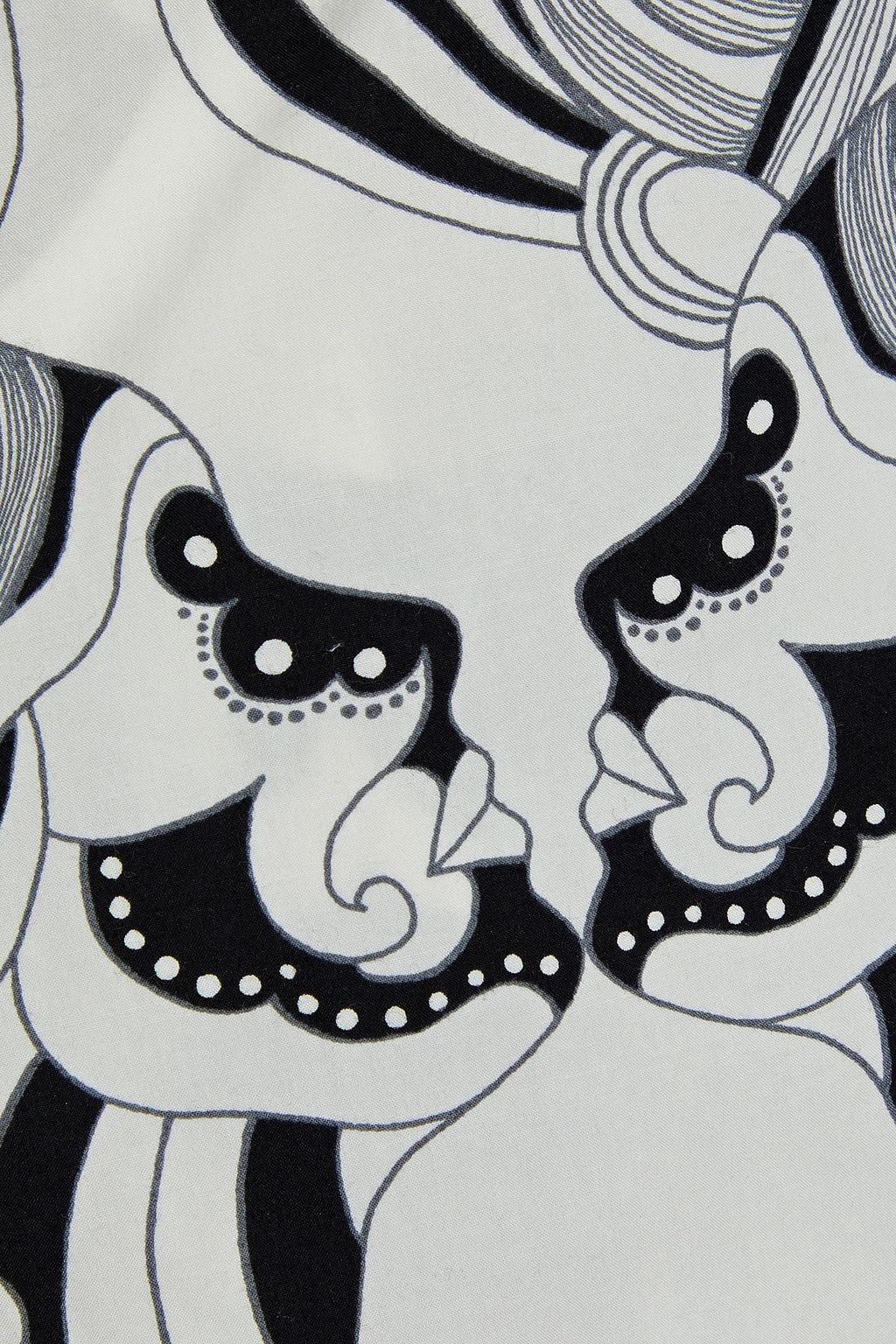 SEE BY CHLOÉ Gathered printed cotton-poplin mini dress