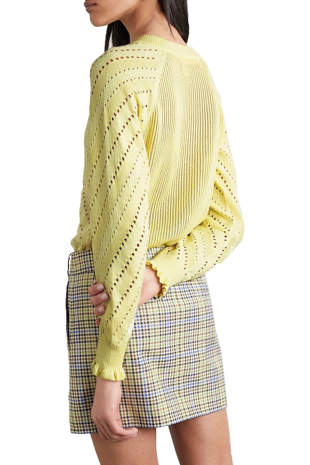 SEE BY CHLOÉ Pointelle-knit cotton and alpaca-blend sweater