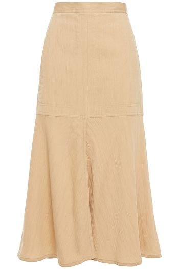 TIBI Ribbed twill midi skirt
