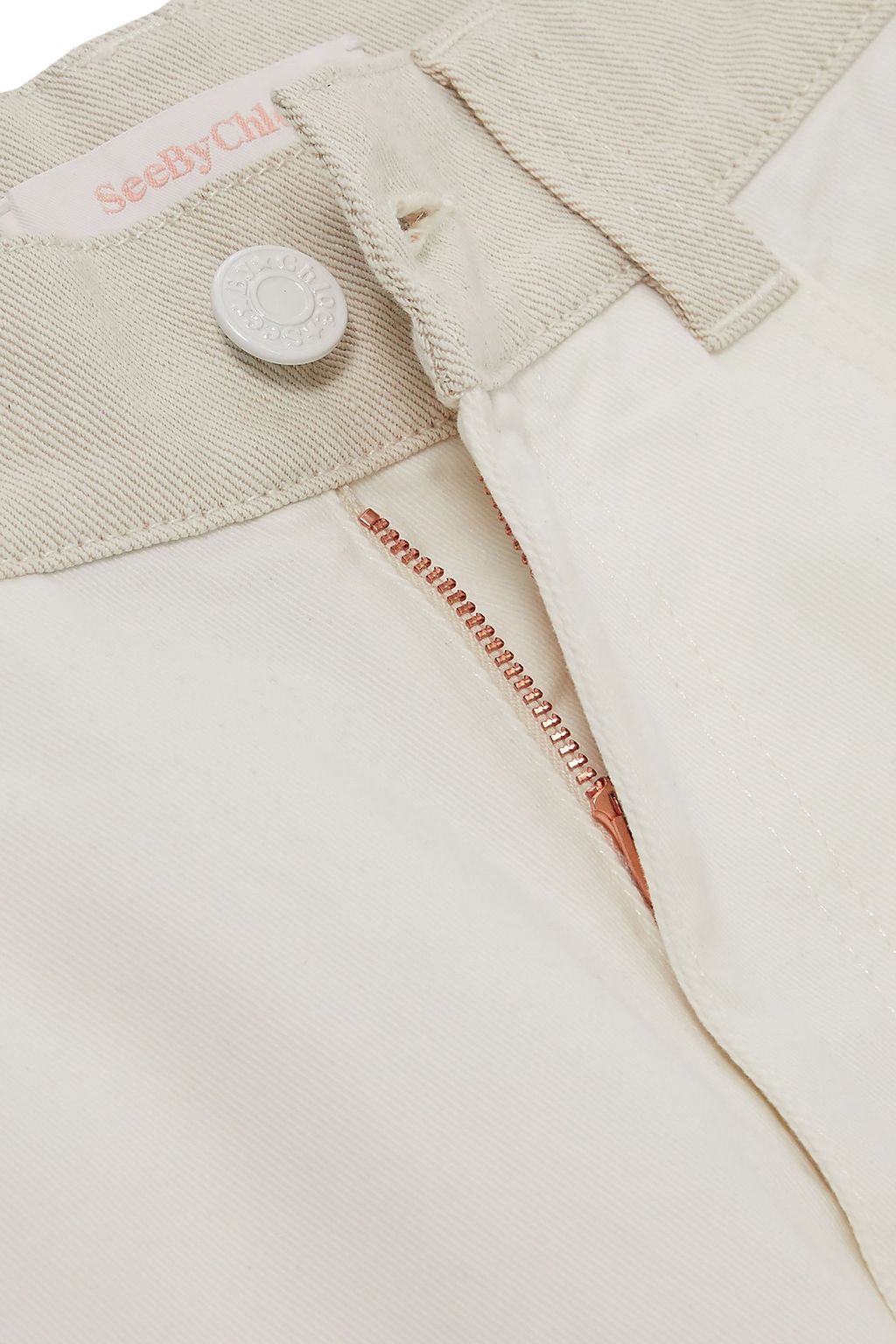 SEE BY CHLOÉ جينز بقصّة فلير وخصر مرتفع بلونين مختلفين