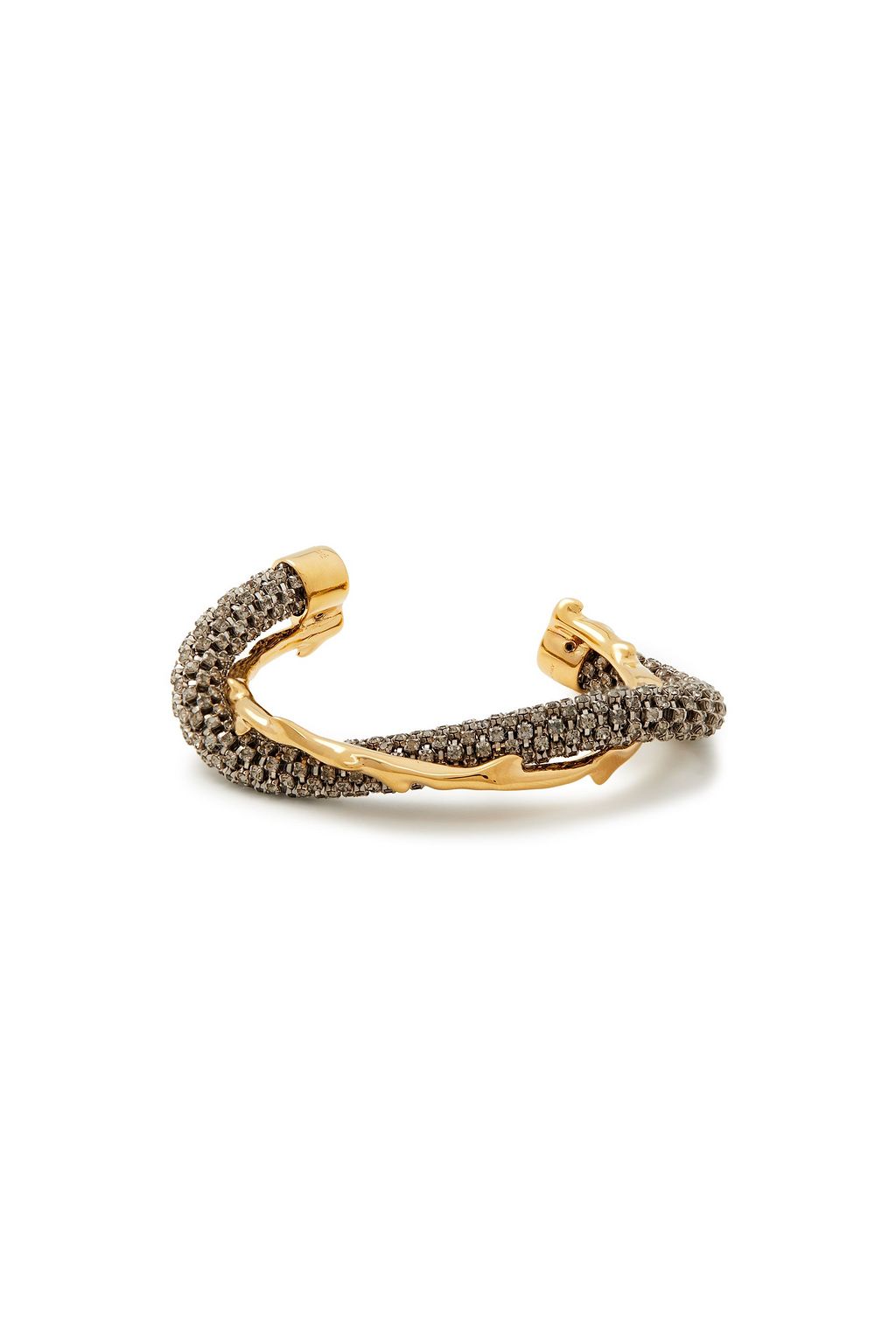 CHLOÉ Gold-tone crystal cuff