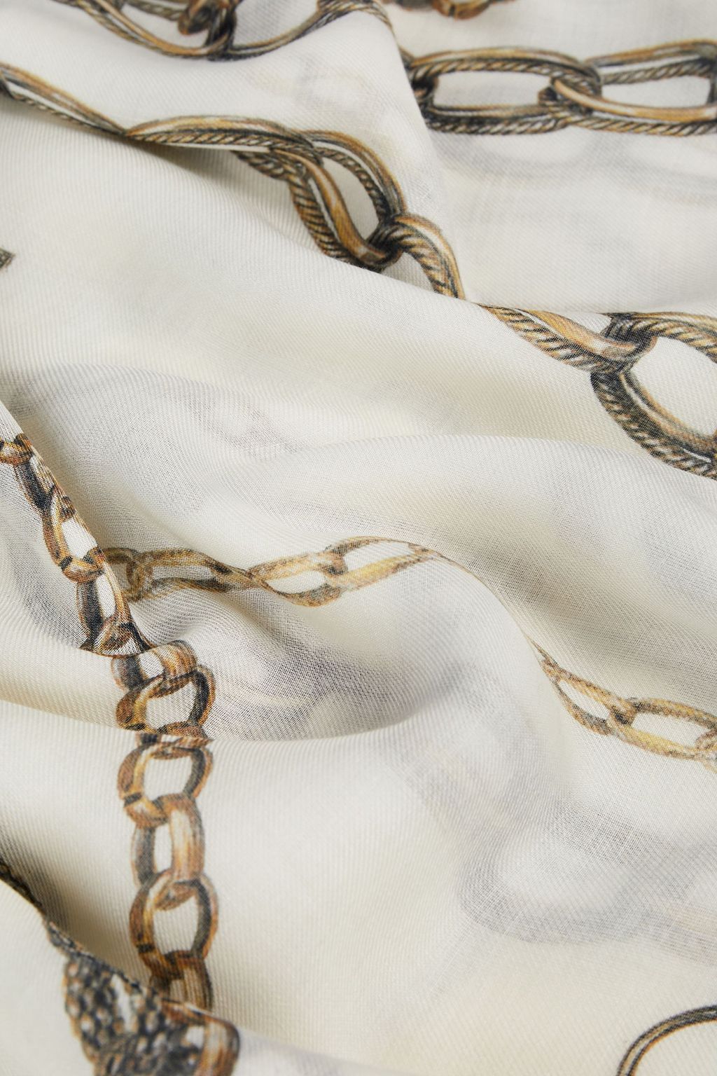 MCQUEEN Printed Modal and wool-blend twill scarf