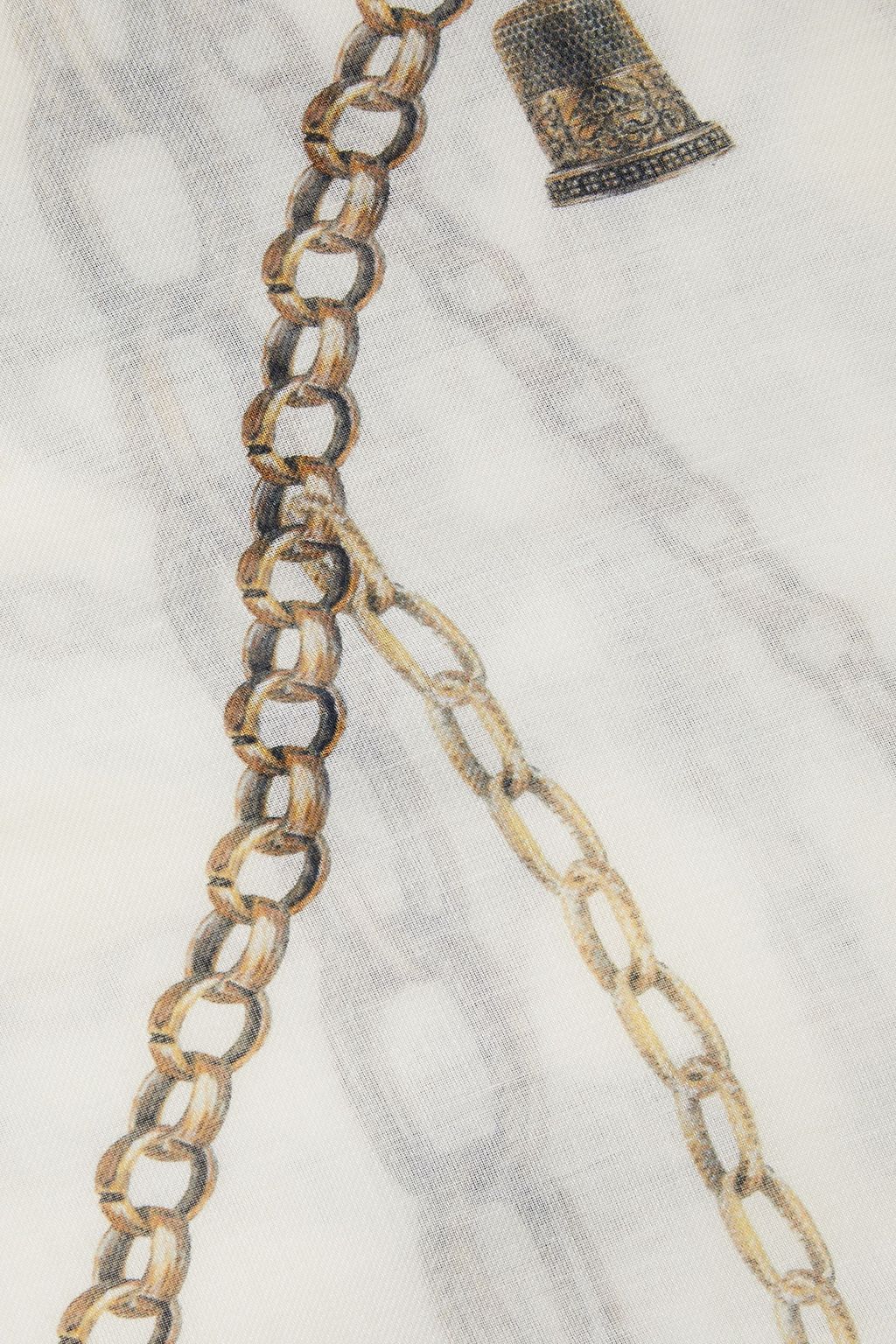 MCQUEEN Printed Modal and wool-blend twill scarf