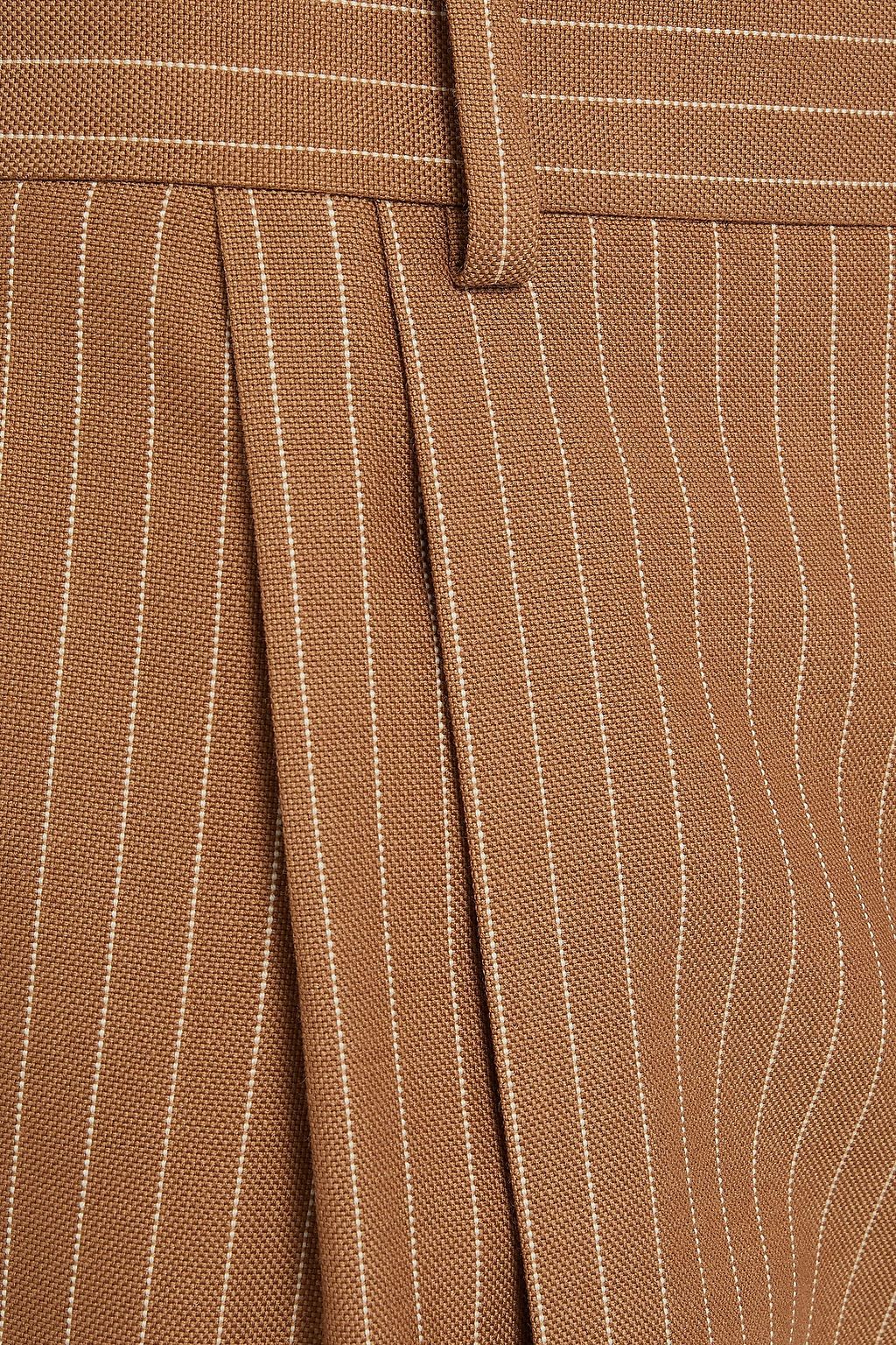 CHLOÉ Pinstriped wool straight-leg pants