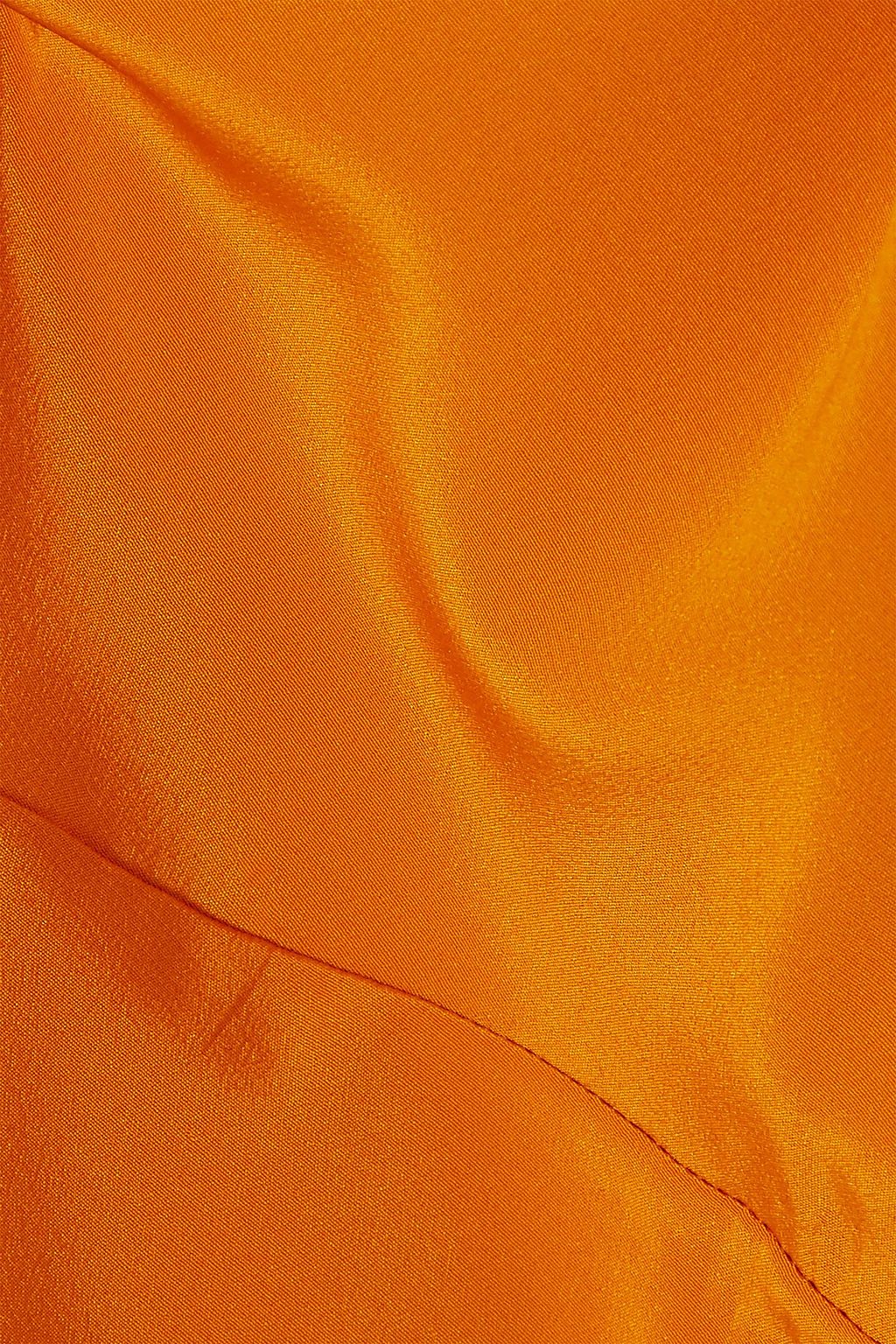 DIANE VON FURSTENBERG Kelsey pleated silk crepe de chine wrap top
