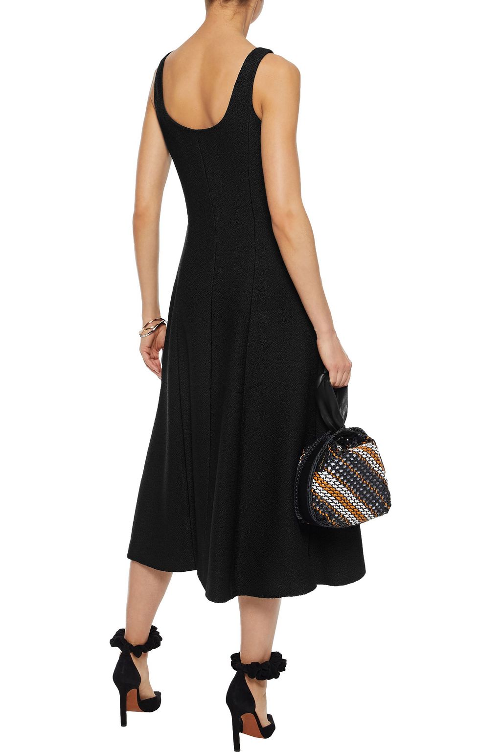 ADAM LIPPES Button-embellished bouclé midi dress