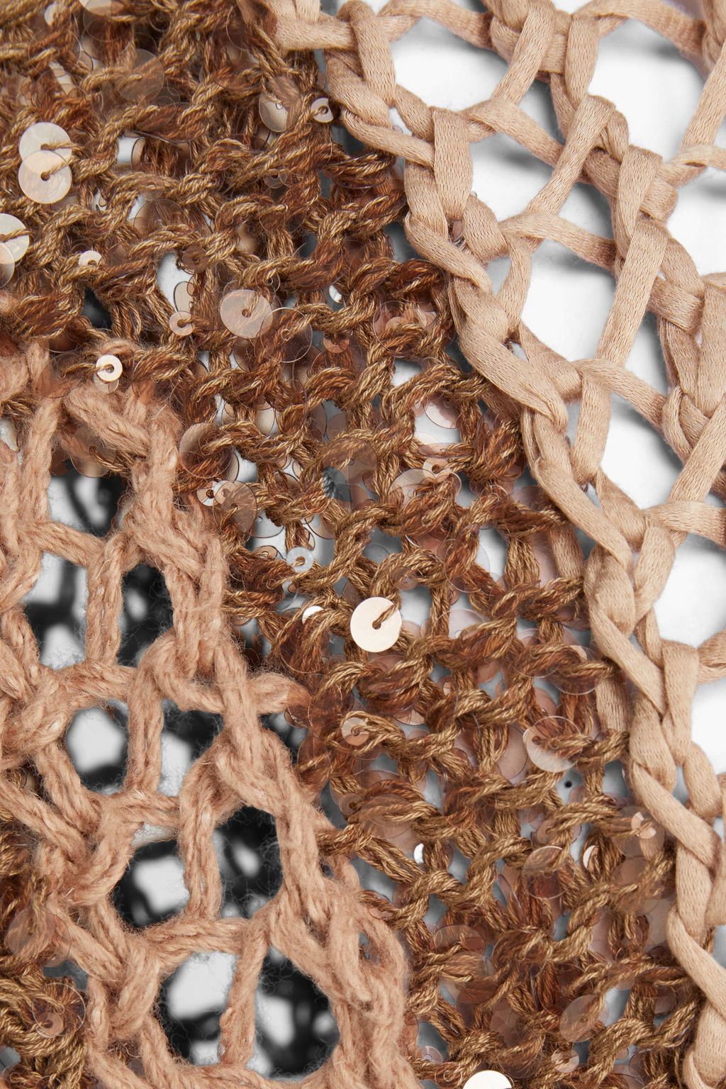 BRUNELLO CUCINELLI Sequin-embellished open-knit cotton sweater