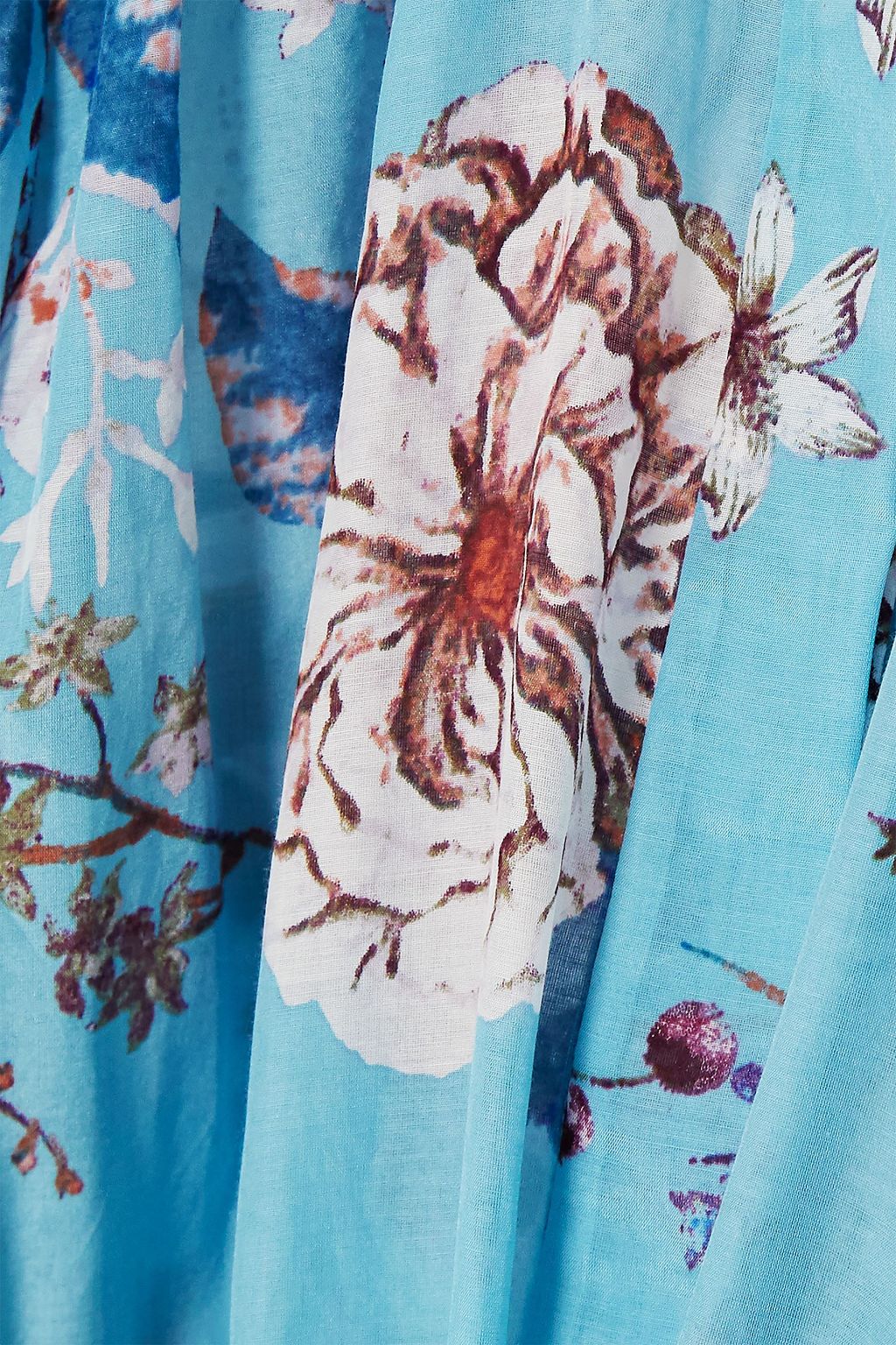 DIANE VON FURSTENBERG Davey gathered floral-print voile dress