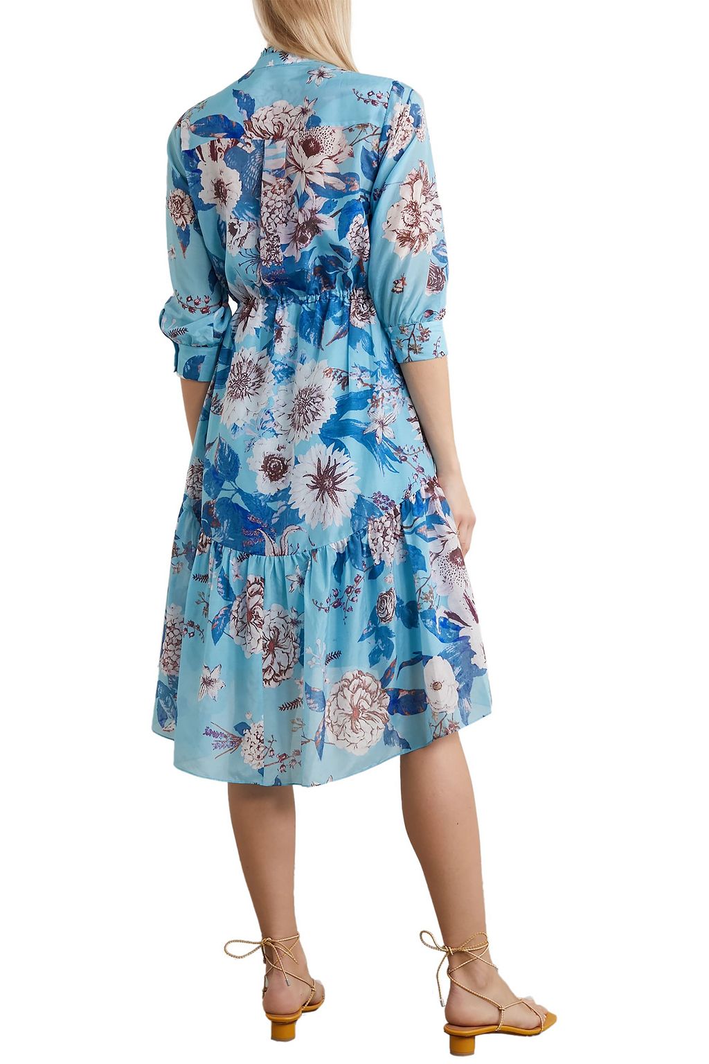 DIANE VON FURSTENBERG Davey gathered floral-print voile dress