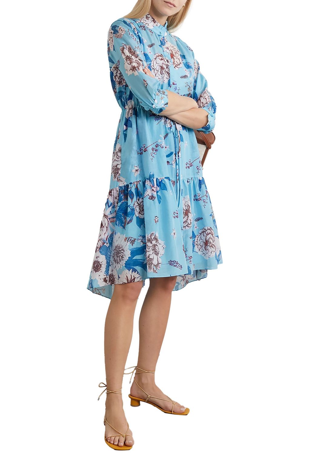 DIANE VON FURSTENBERG Davey gathered floral-print voile dress