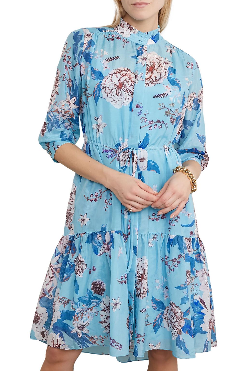 DIANE VON FURSTENBERG Davey gathered floral-print voile dress