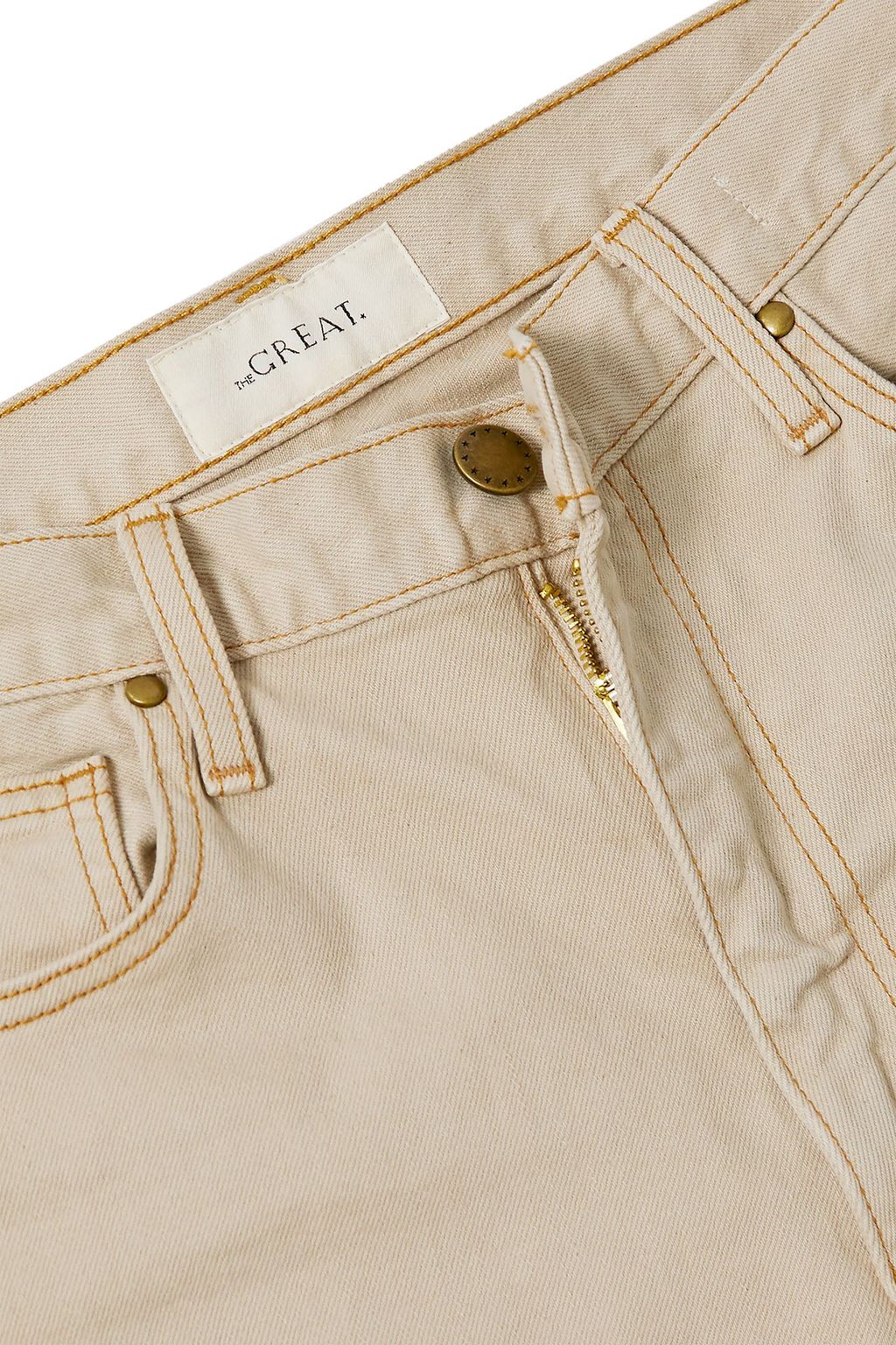 THE GREAT. The Easy Roll cropped high-rise straight-leg jeans