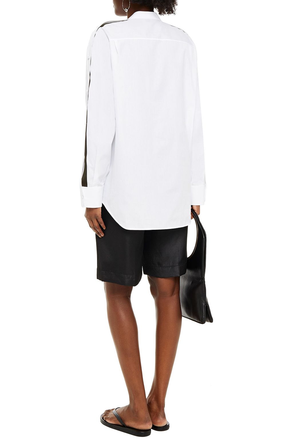 HELMUT LANG Button-detailed cotton-poplin shirt