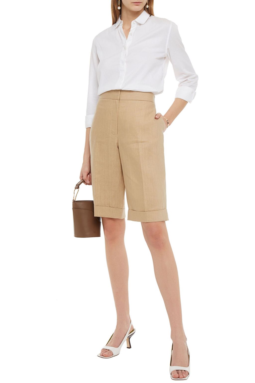 OSCAR DE LA RENTA Linen shorts