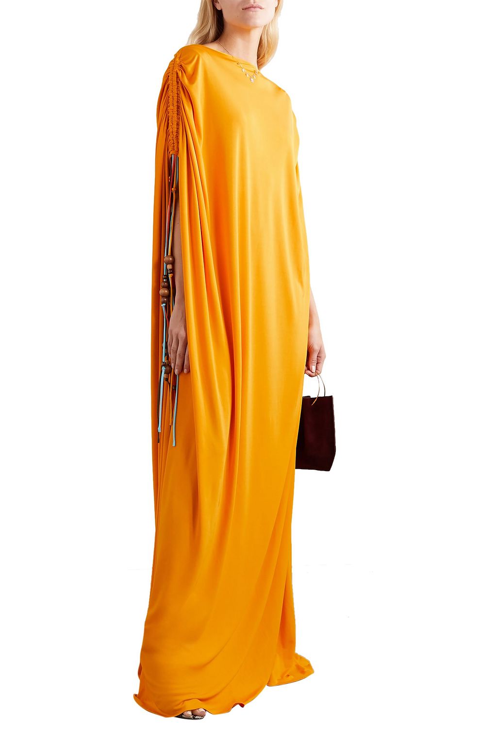 OSCAR DE LA RENTA Embellished jersey gown