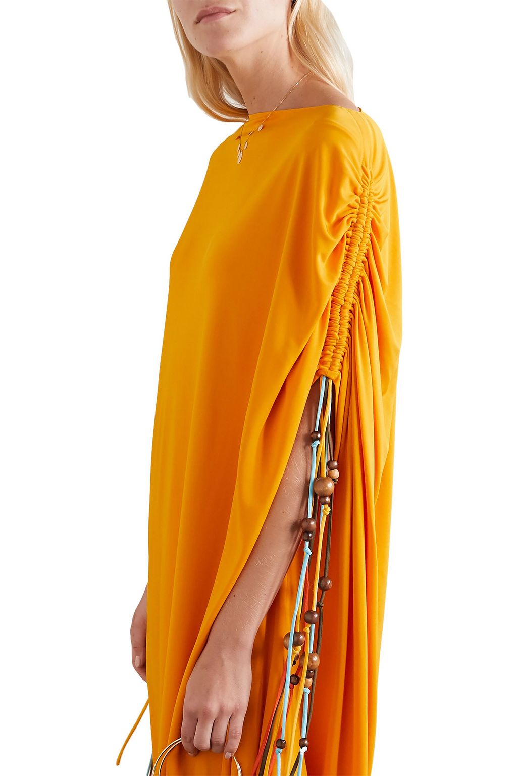 OSCAR DE LA RENTA Embellished jersey gown