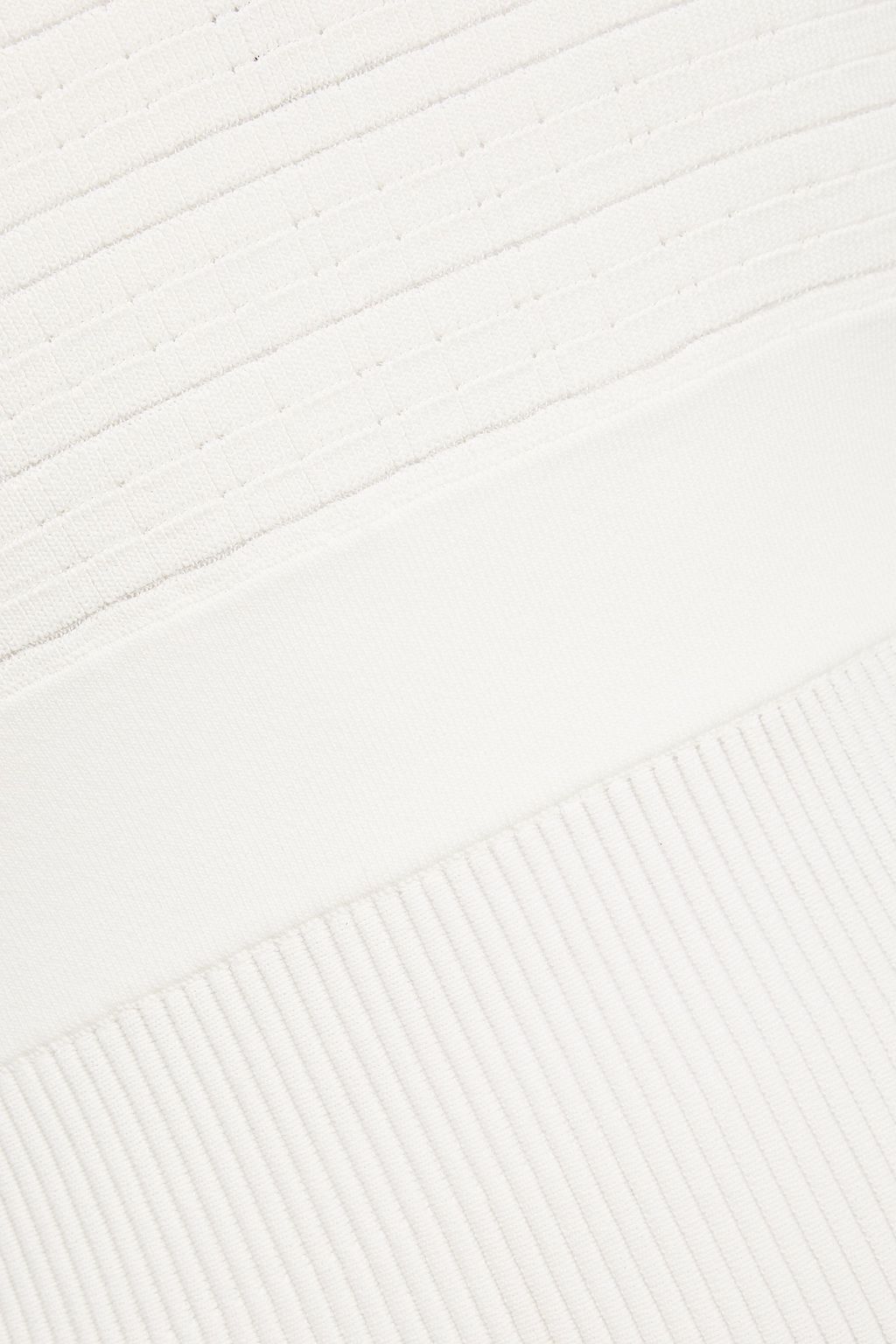 HERVÉ LÉGER Flared ruffle-trimmed bandage midi dress