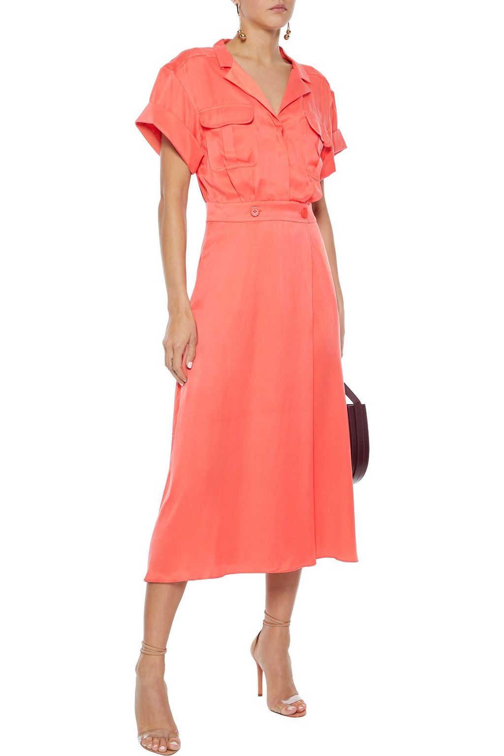 EQUIPMENT Orlenna washed silk-blend midi dress