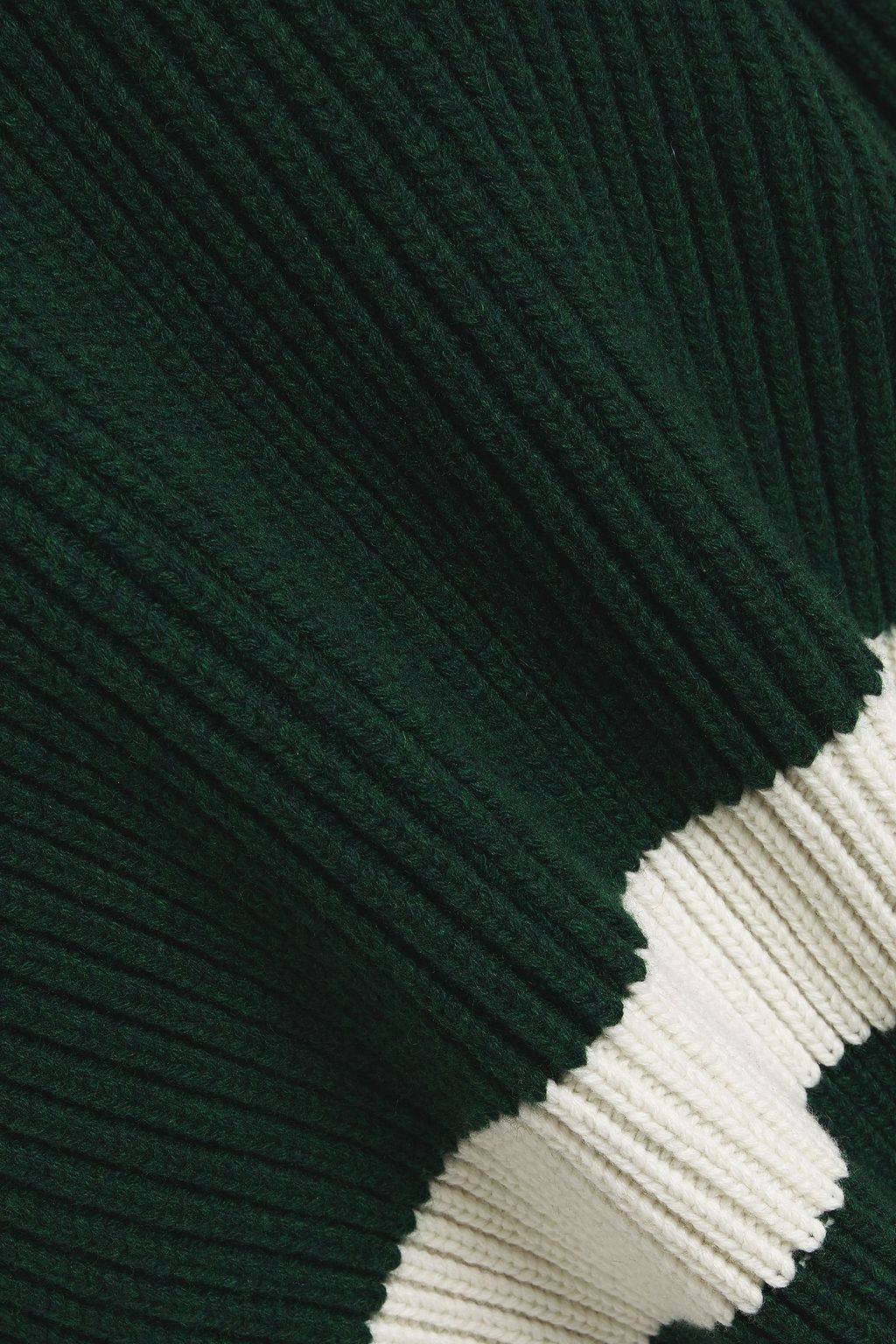 MCQUEEN Striped ribbed wool and cashmere-blend sweater
