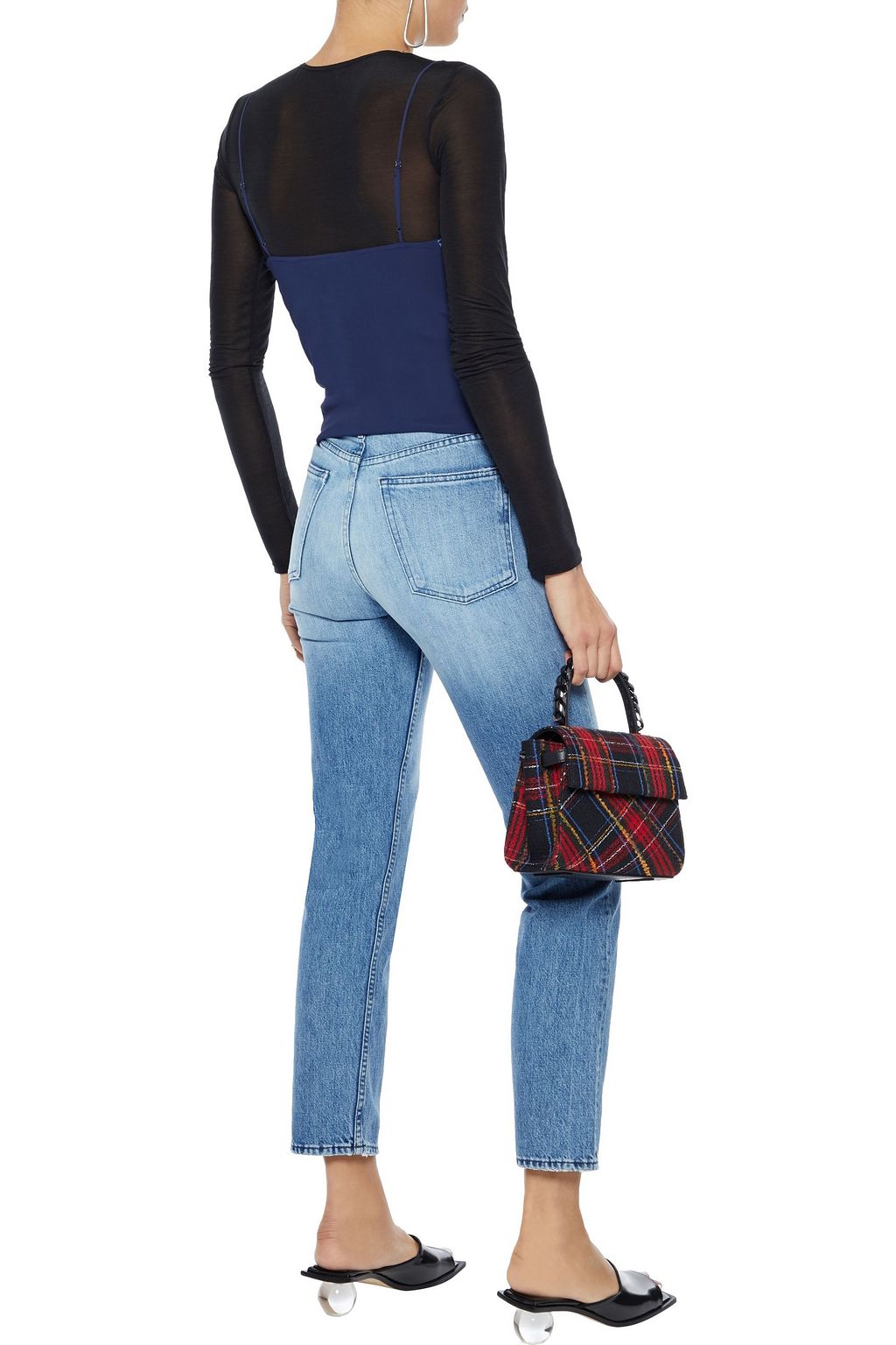 J BRAND Velvet and chiffon camisole