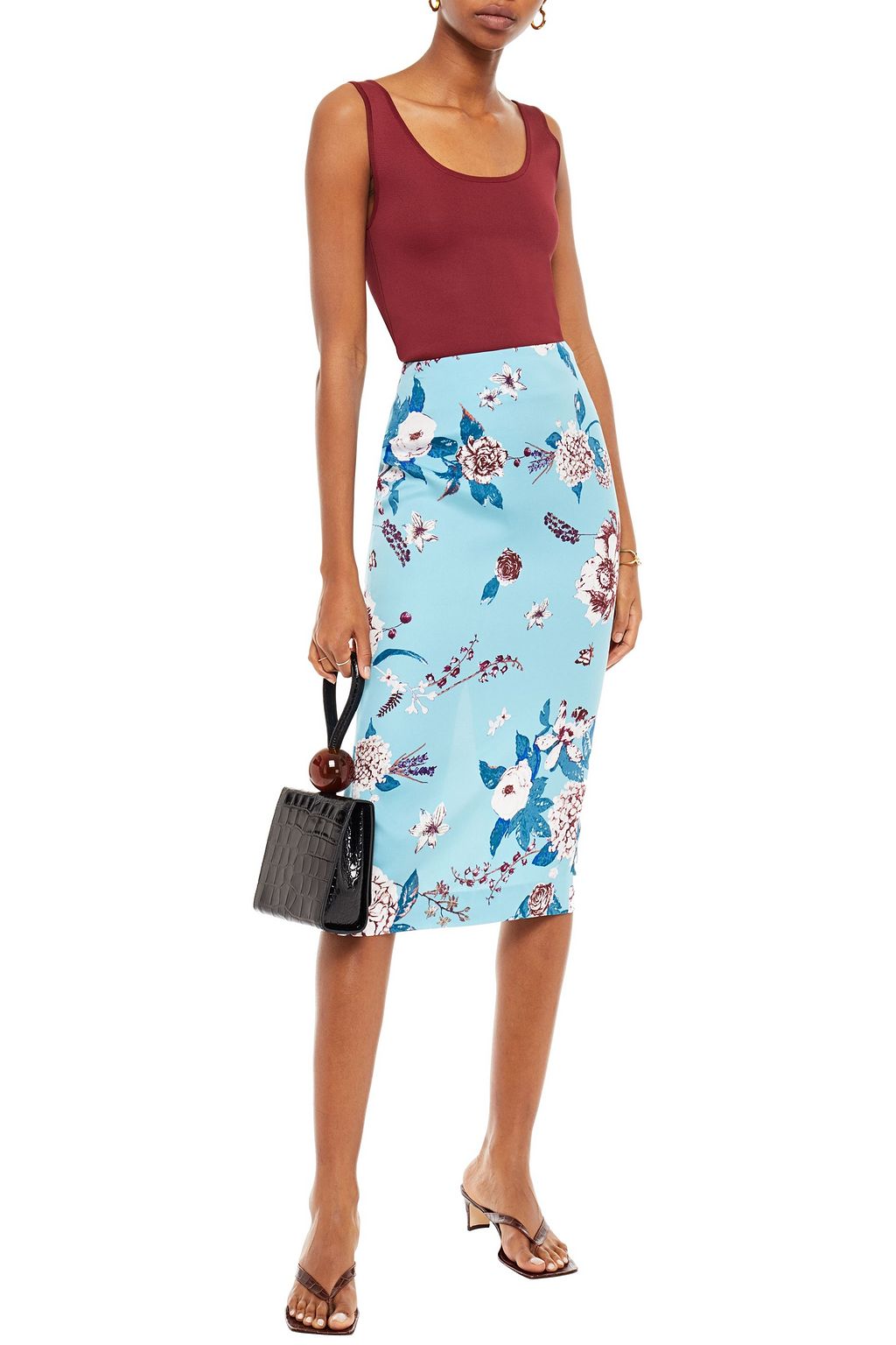floral pencil skirt oasis