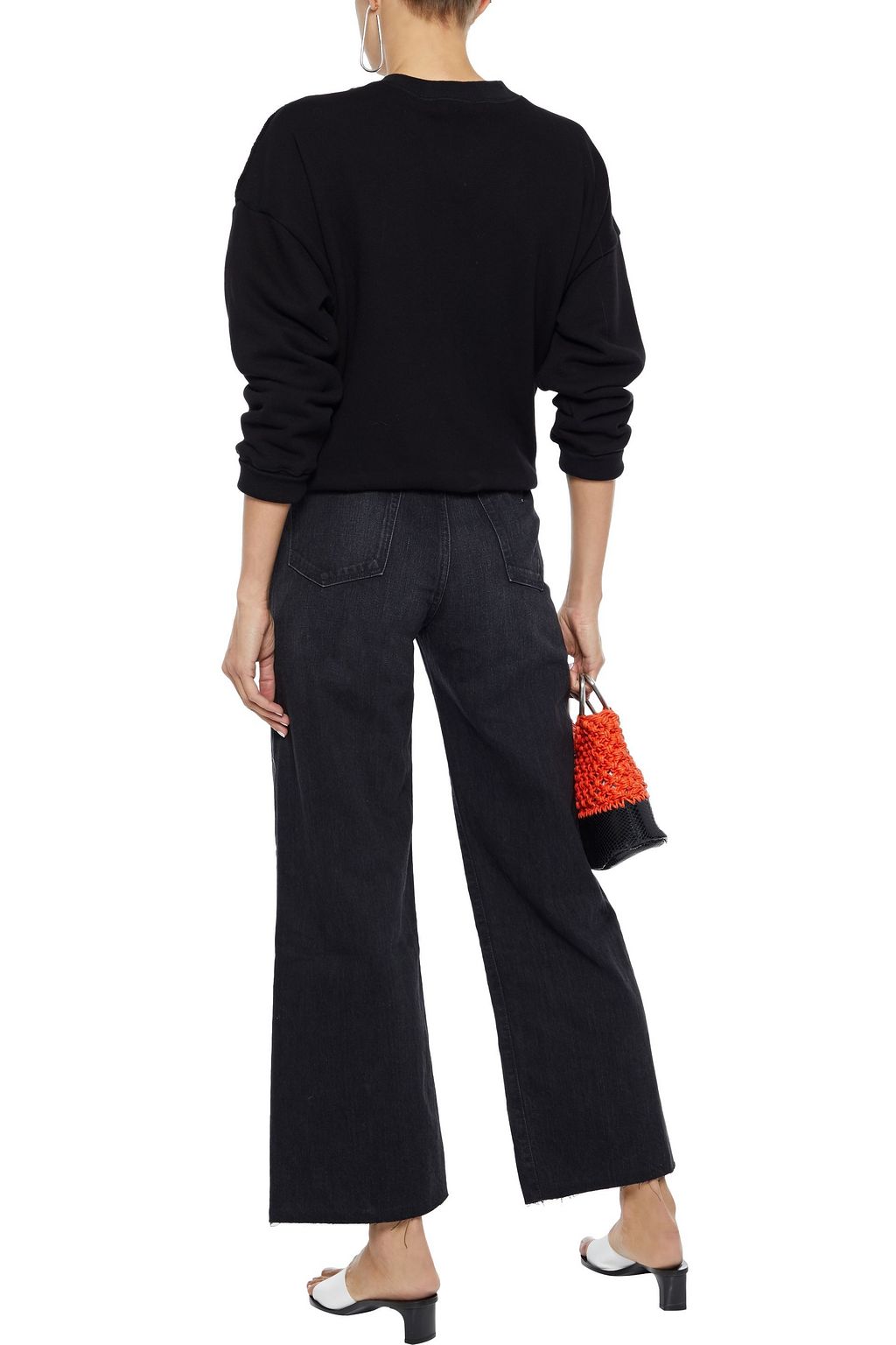 SIMON MILLER Bora distressed high-rise wide-leg jeans