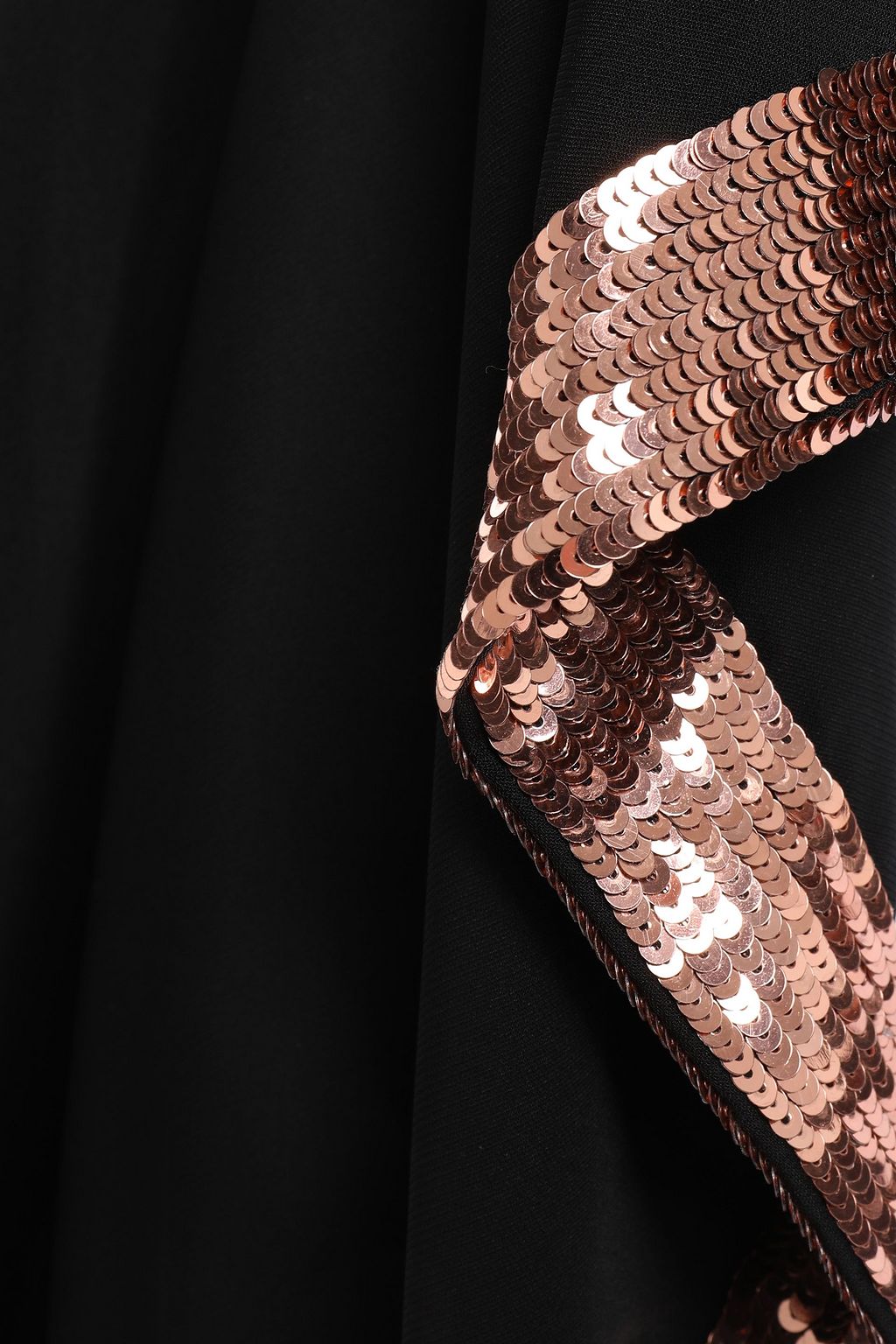 TEMPERLEY LONDON Sycamore asymmetric sequin-trimmed twill top