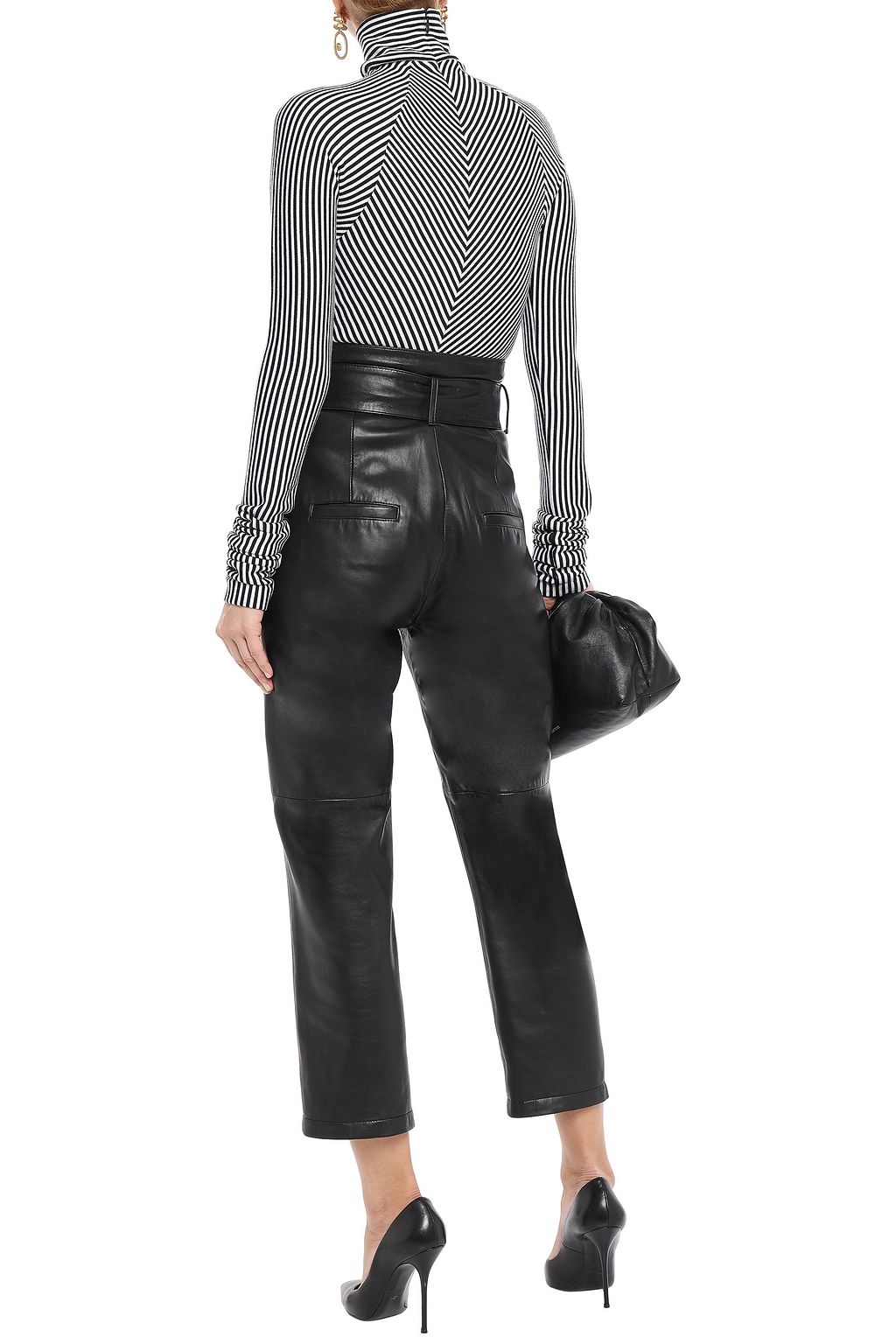 HAIDER ACKERMANN Striped wool turtleneck top