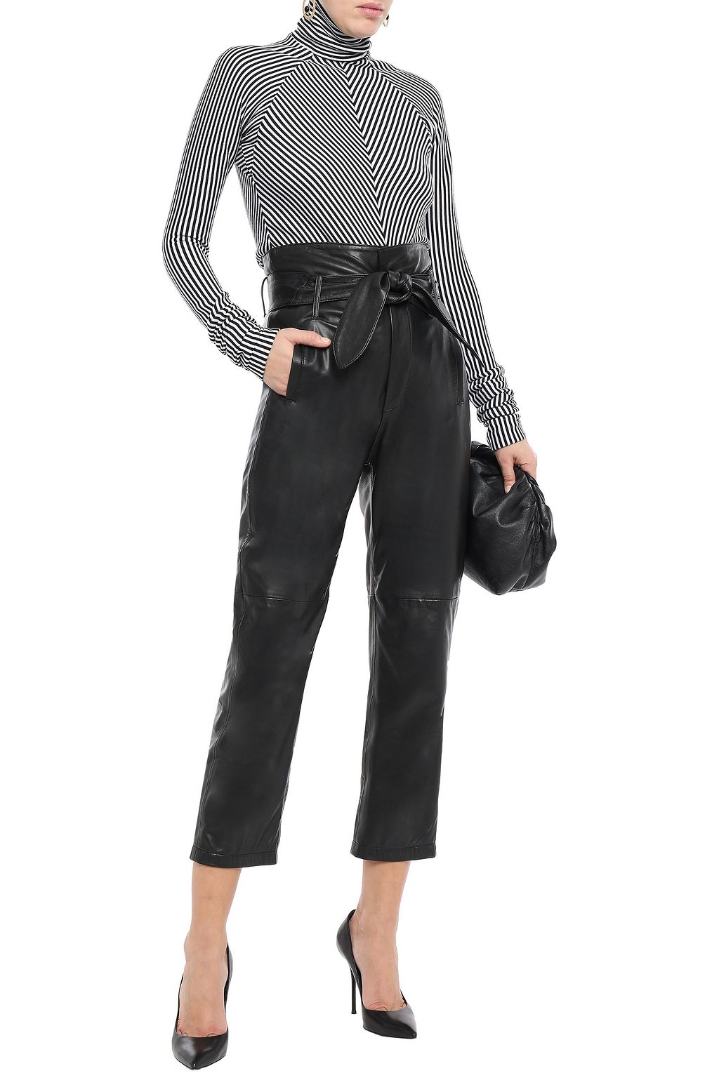 HAIDER ACKERMANN Striped wool turtleneck top