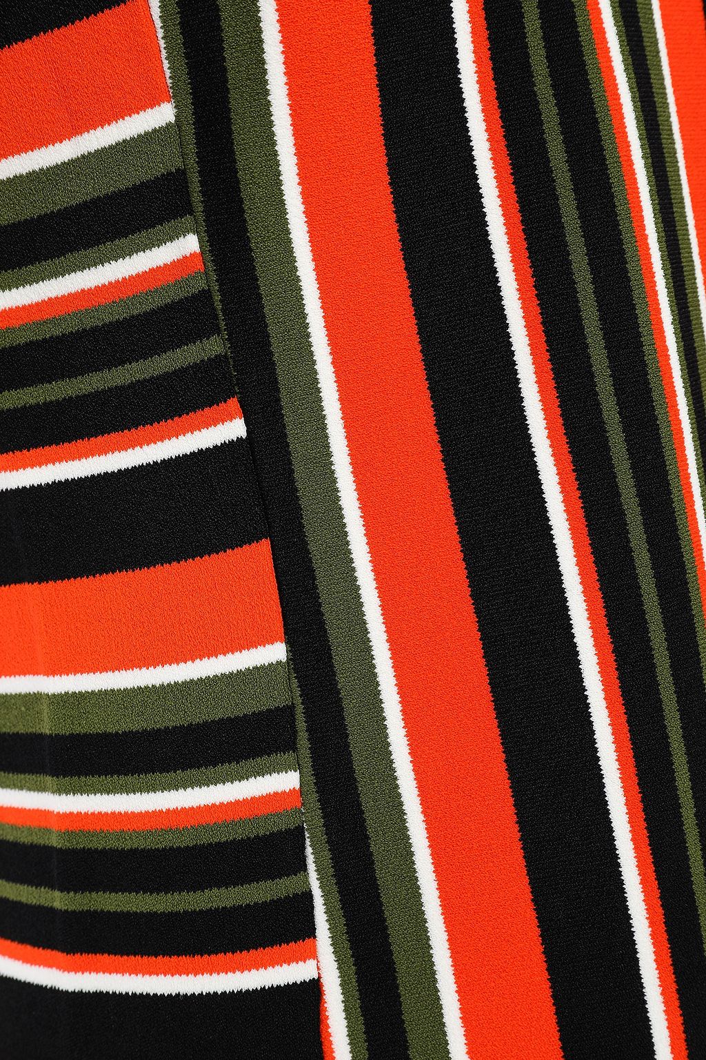 PROENZA SCHOULER Zip-detailed striped intarsia-knit top